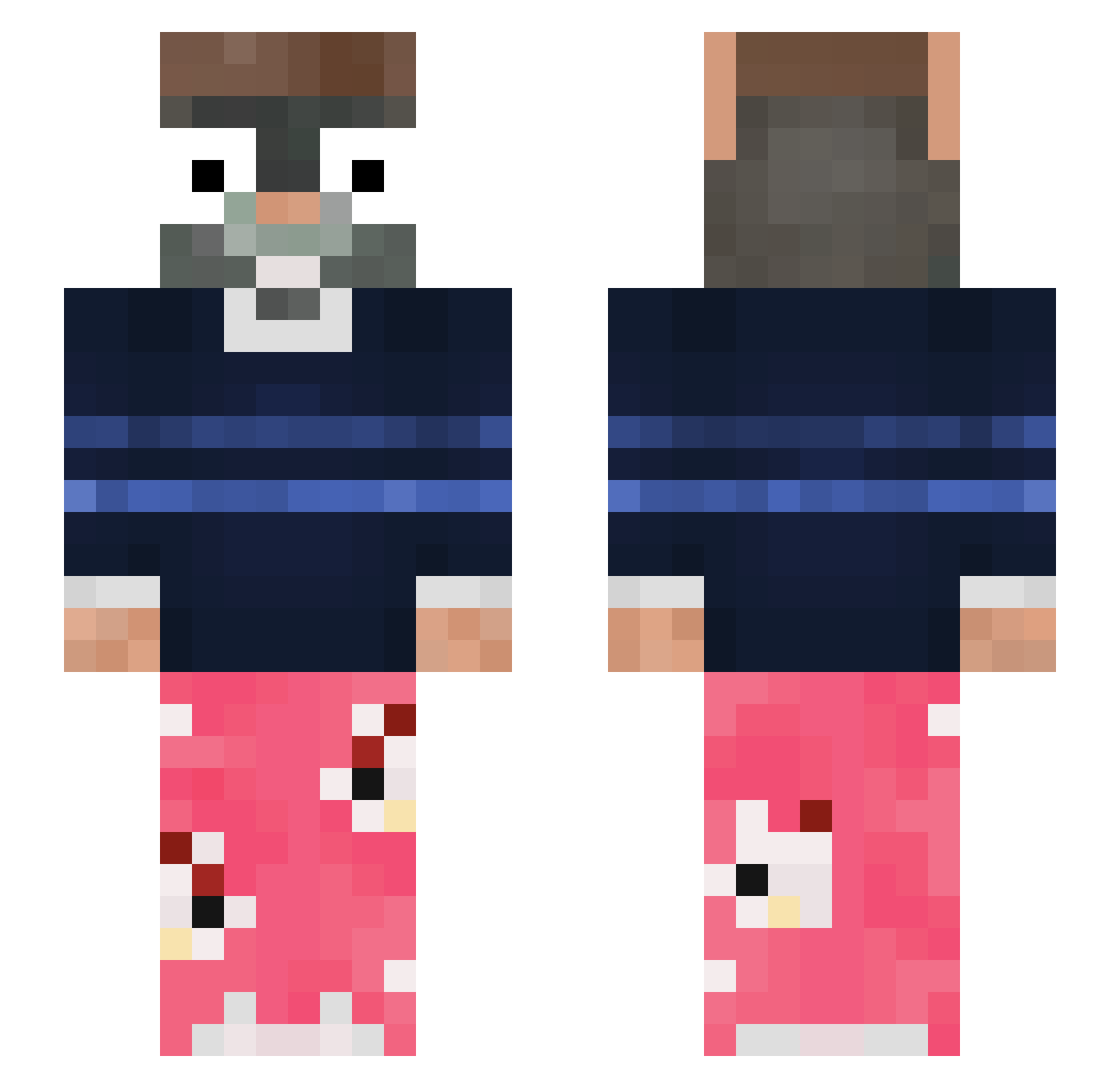 TomGalf Minecraft skin, front and back view