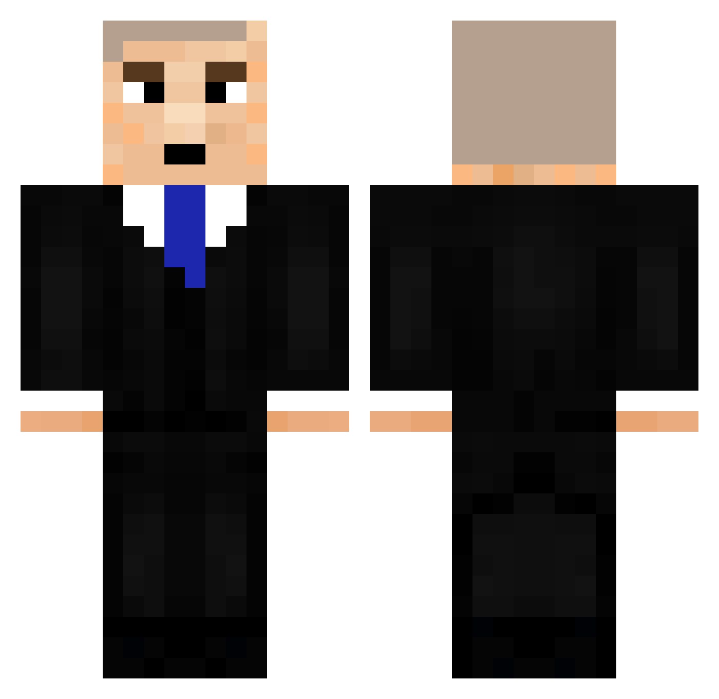 SS271k Minecraft skin, front and back view