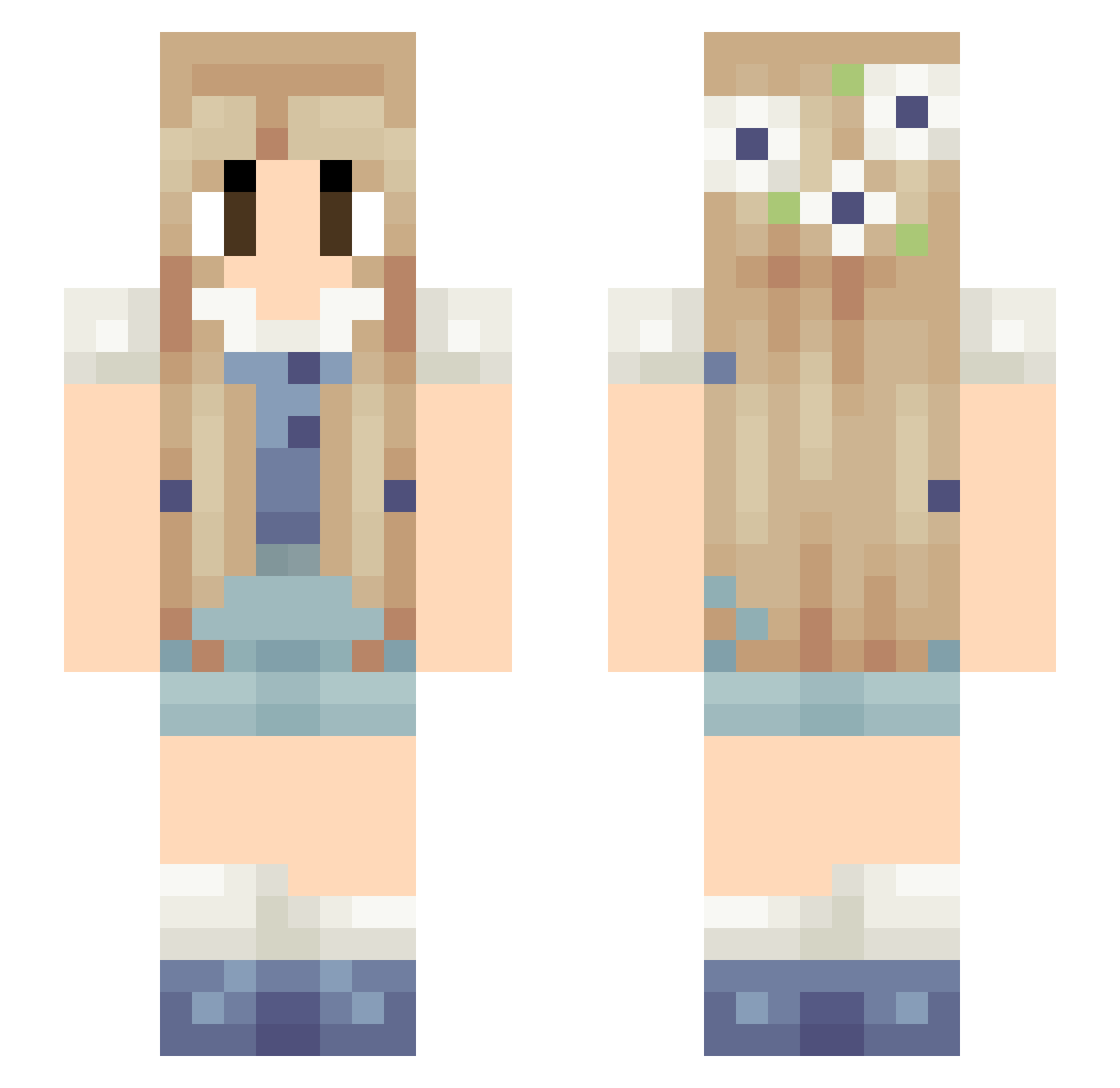 michelle4657 Minecraft skin, front and back view