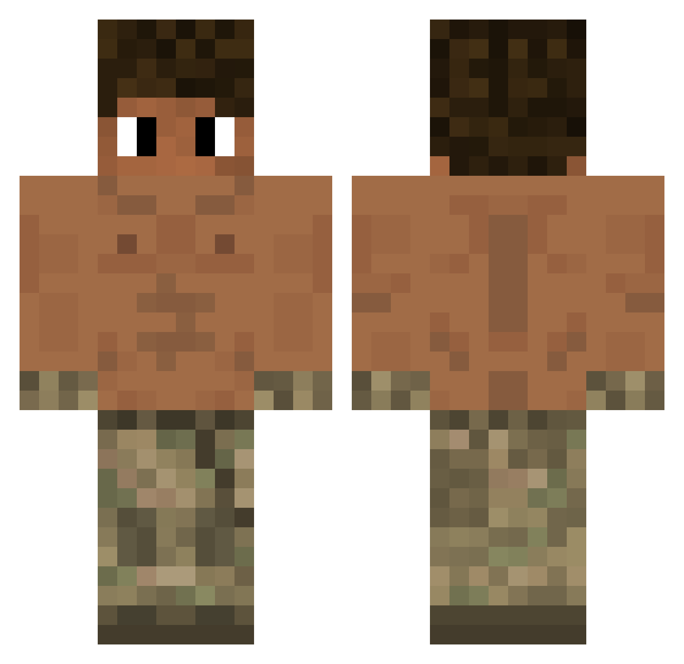 C_PouletBacon Minecraft skin, front and back view