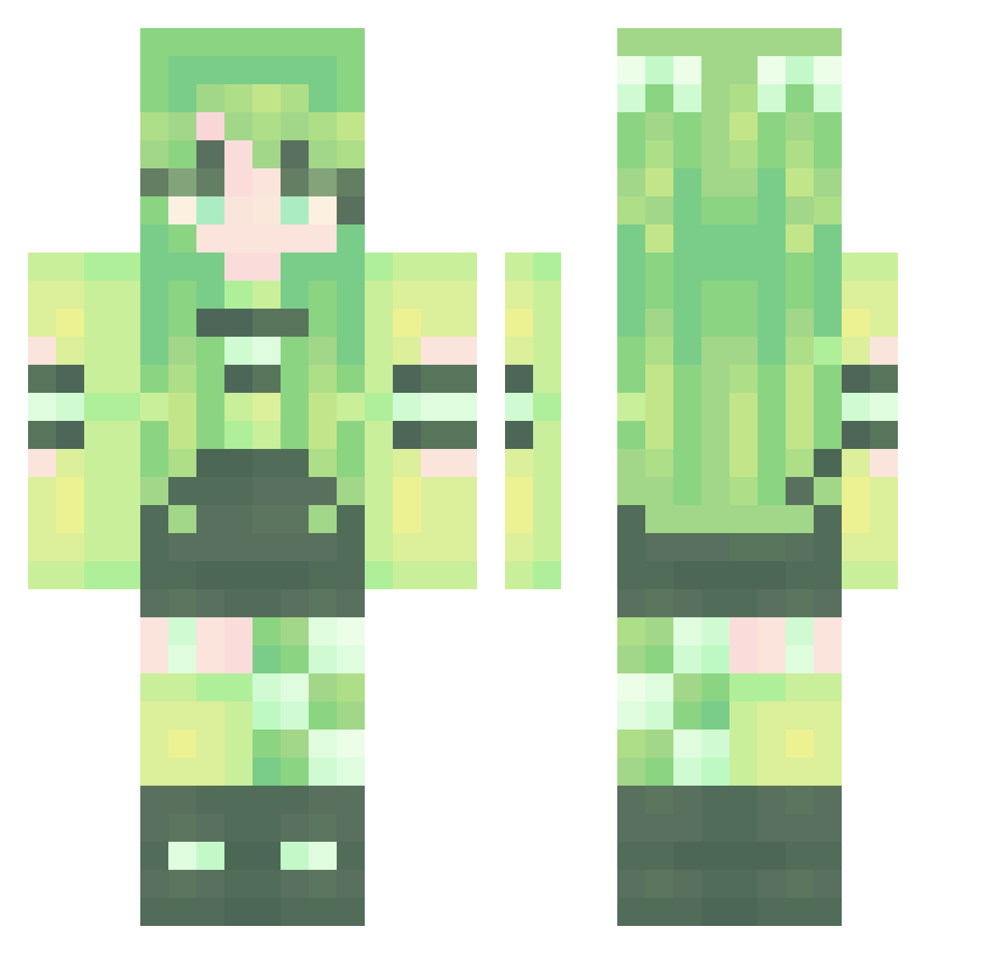 c0sine Minecraft skin, front and back view