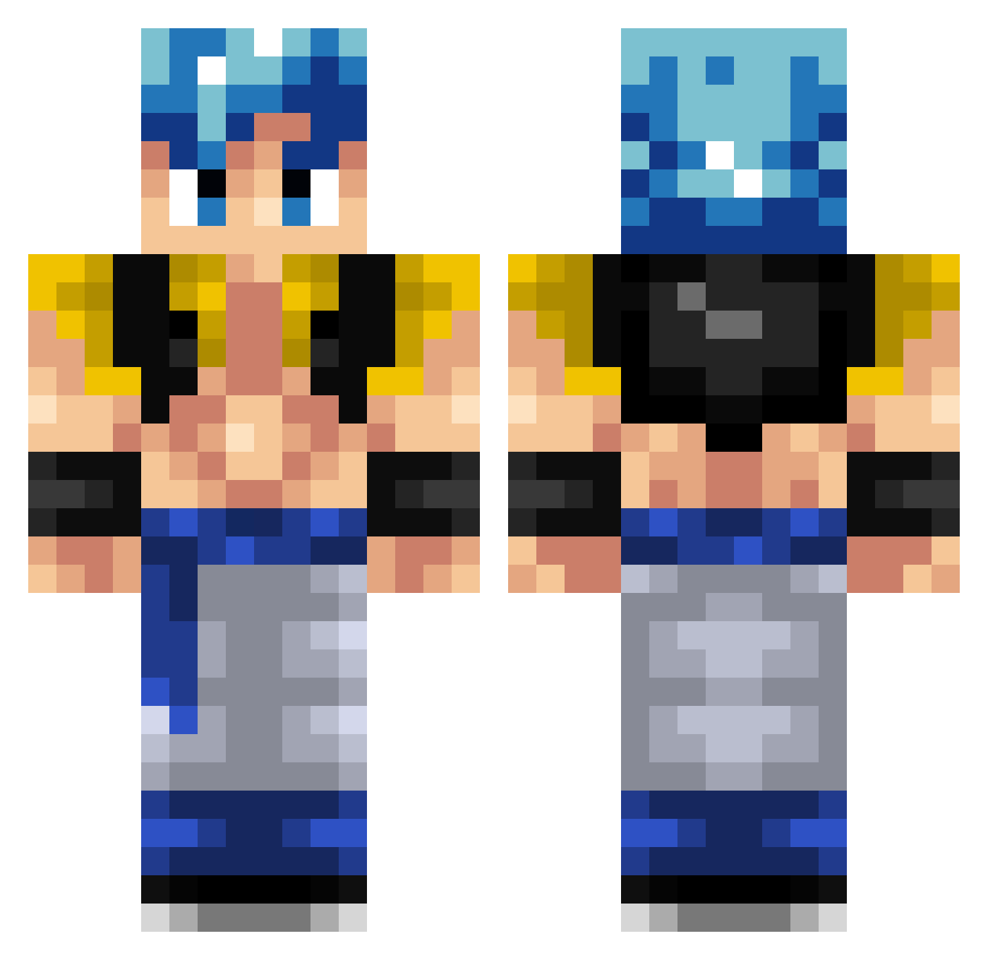 DragonR658 Minecraft skin, front and back view