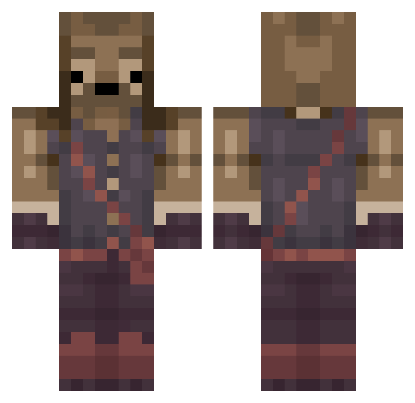 Chersonese Minecraft skin, front and back view