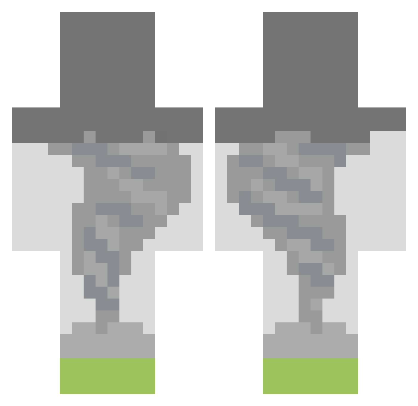 Tornado7299 Minecraft skin, front and back view