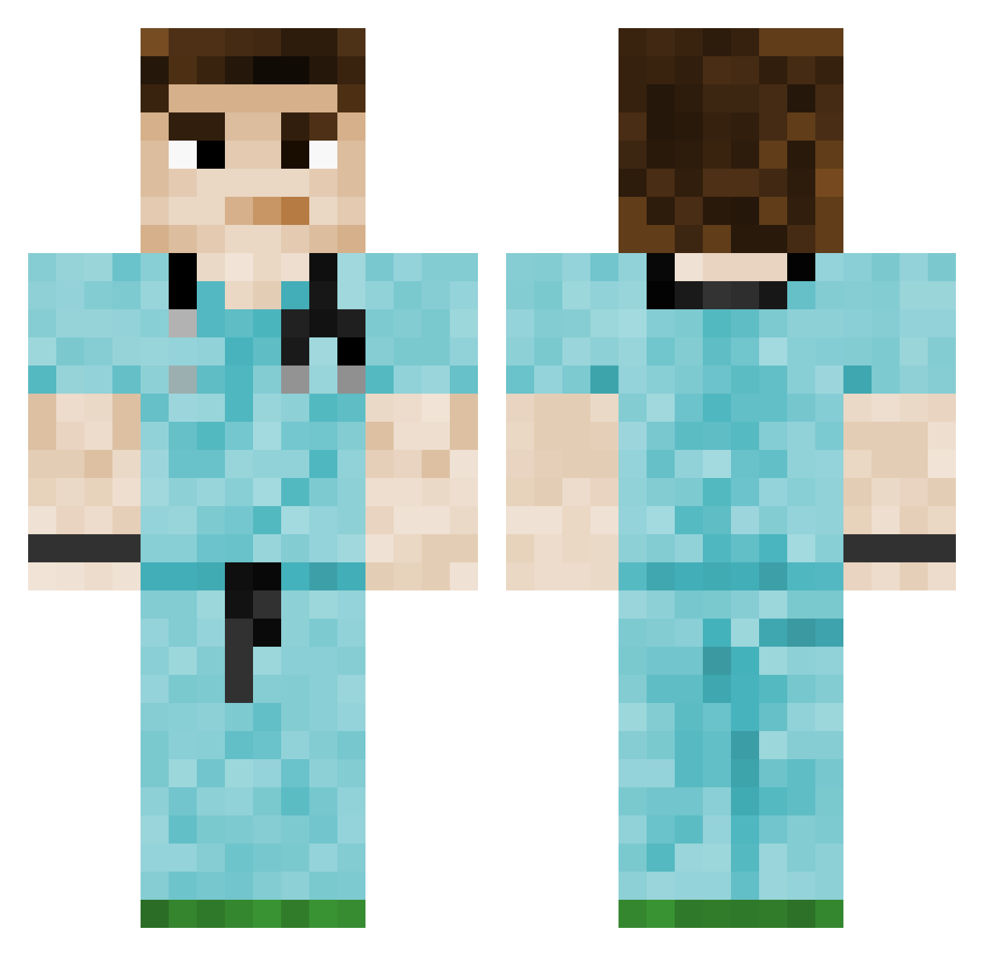 CaptSyphillus Minecraft skin, front and back view
