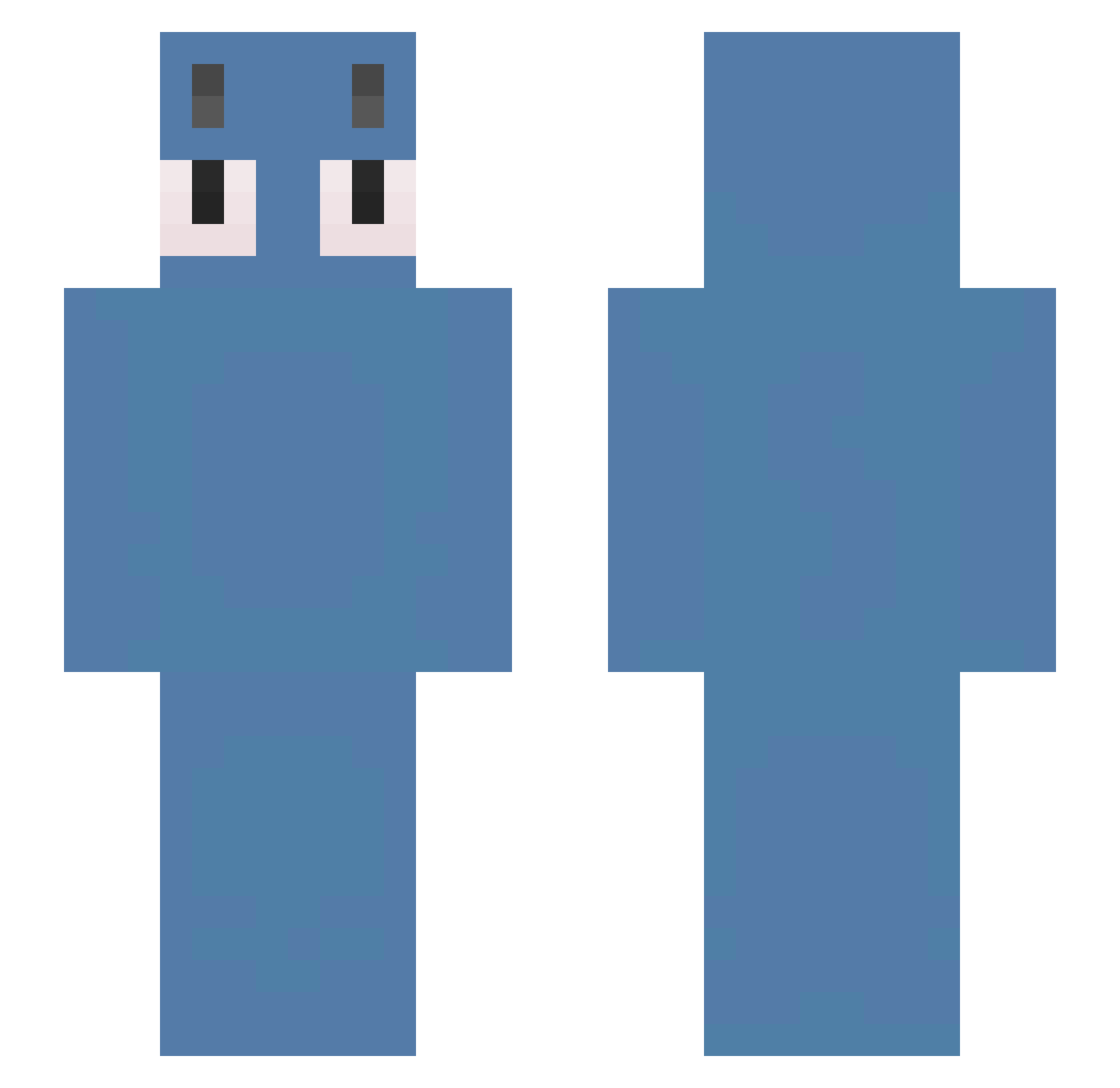 iNemooo Minecraft skin, front and back view