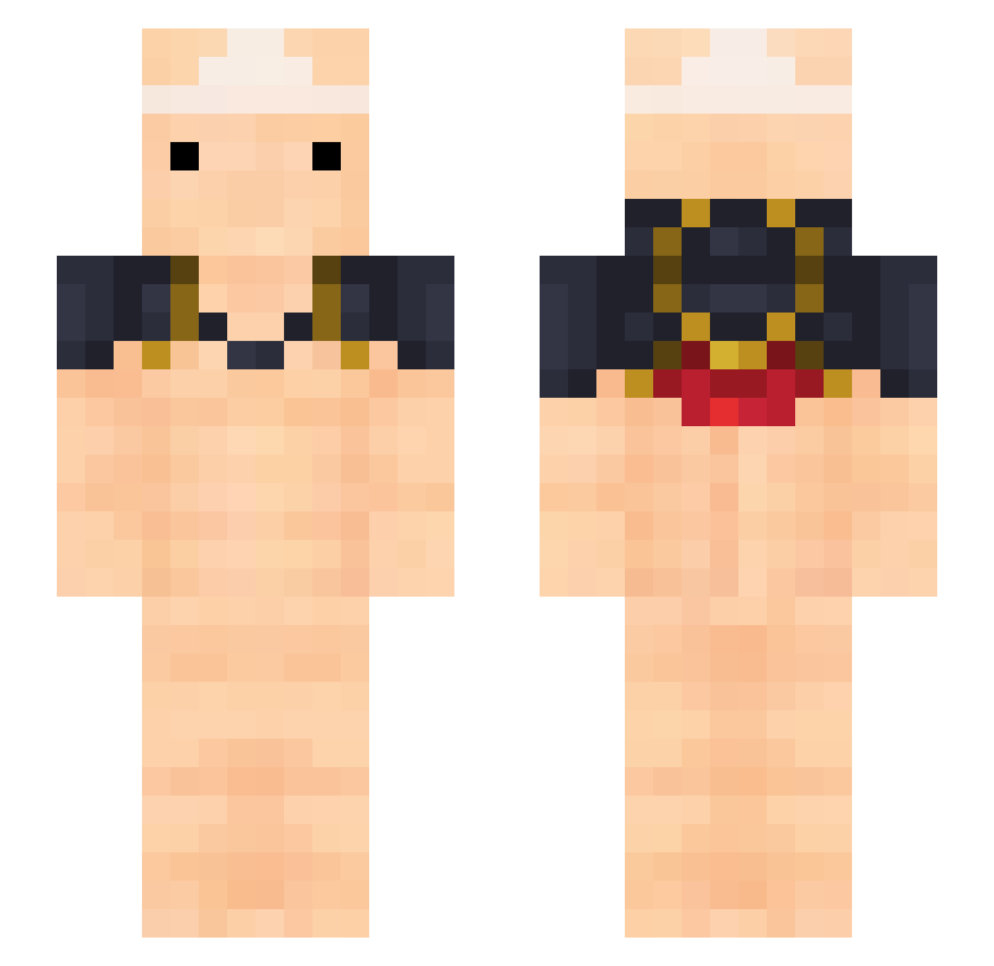 GenNet Minecraft skin, front and back view