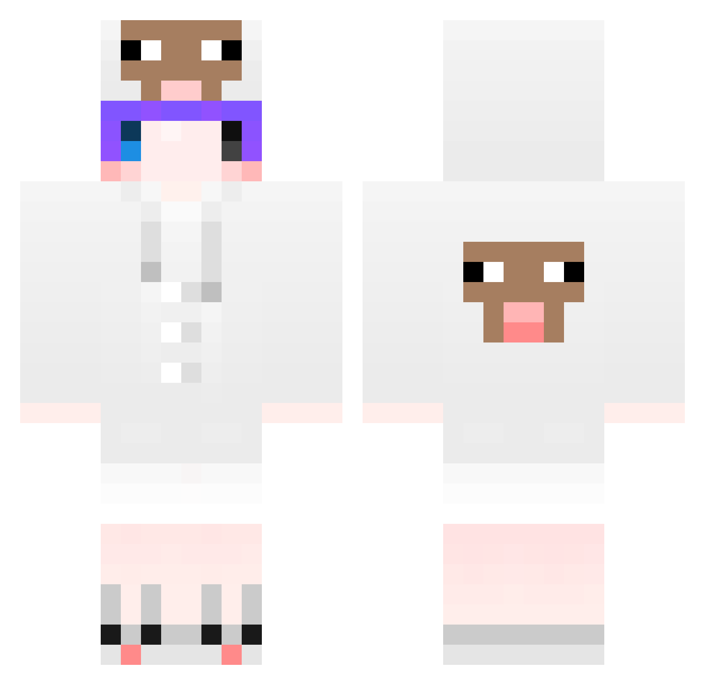 wataKaLaMaes Minecraft skin, front and back view
