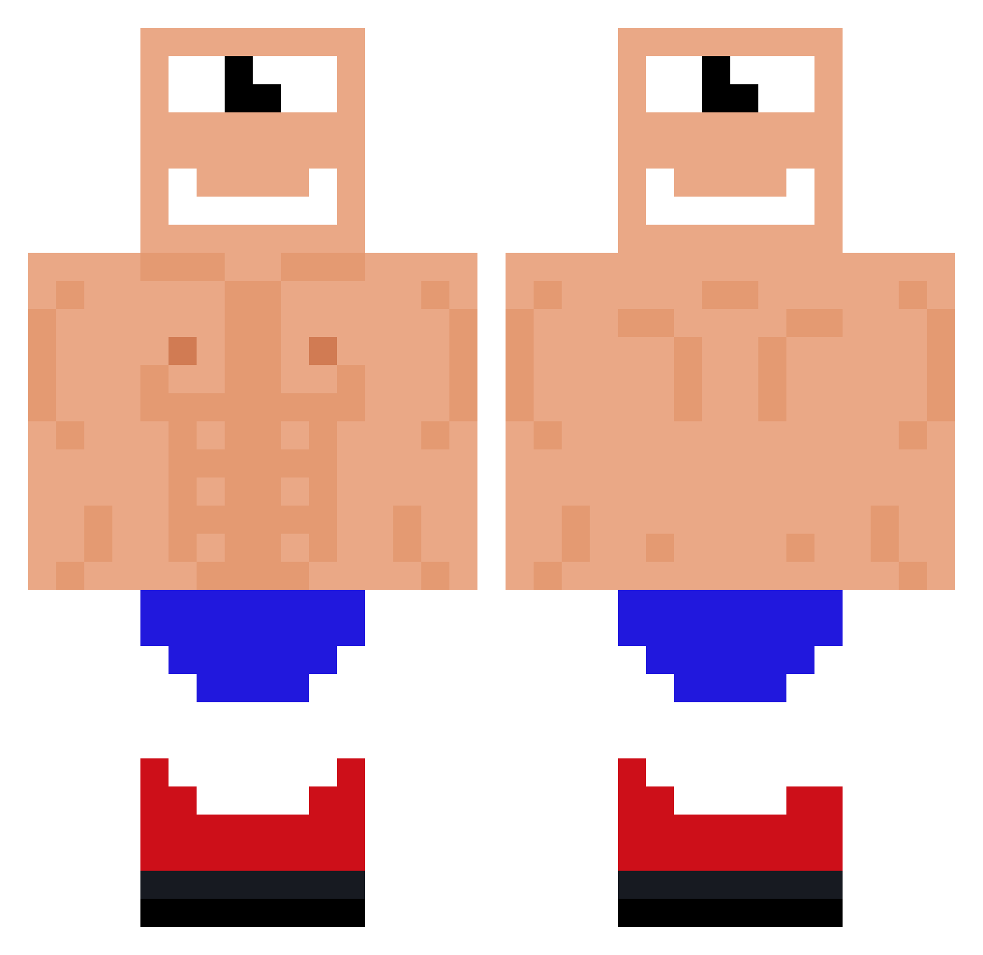 Julo203 Minecraft skin, front and back view