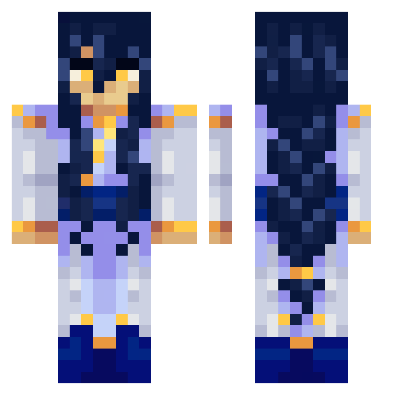 balasek10 Minecraft skin, front and back view