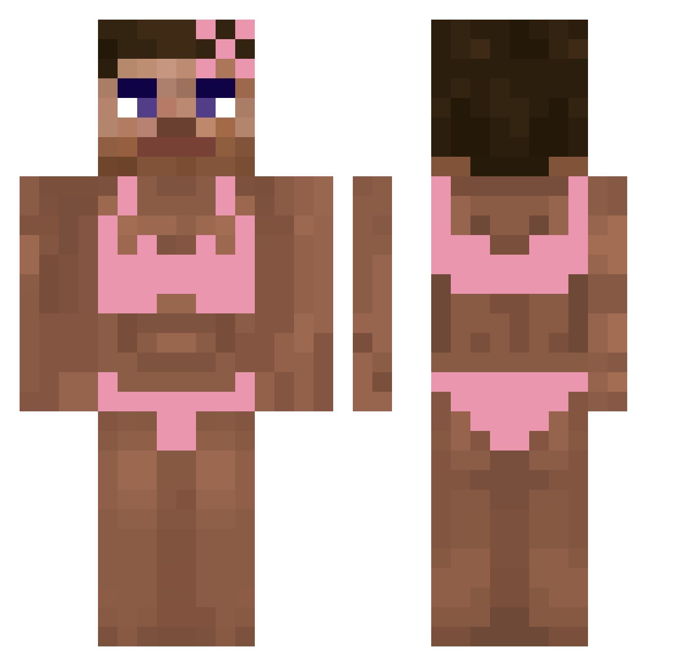 yaga1mi Minecraft skin, front and back view