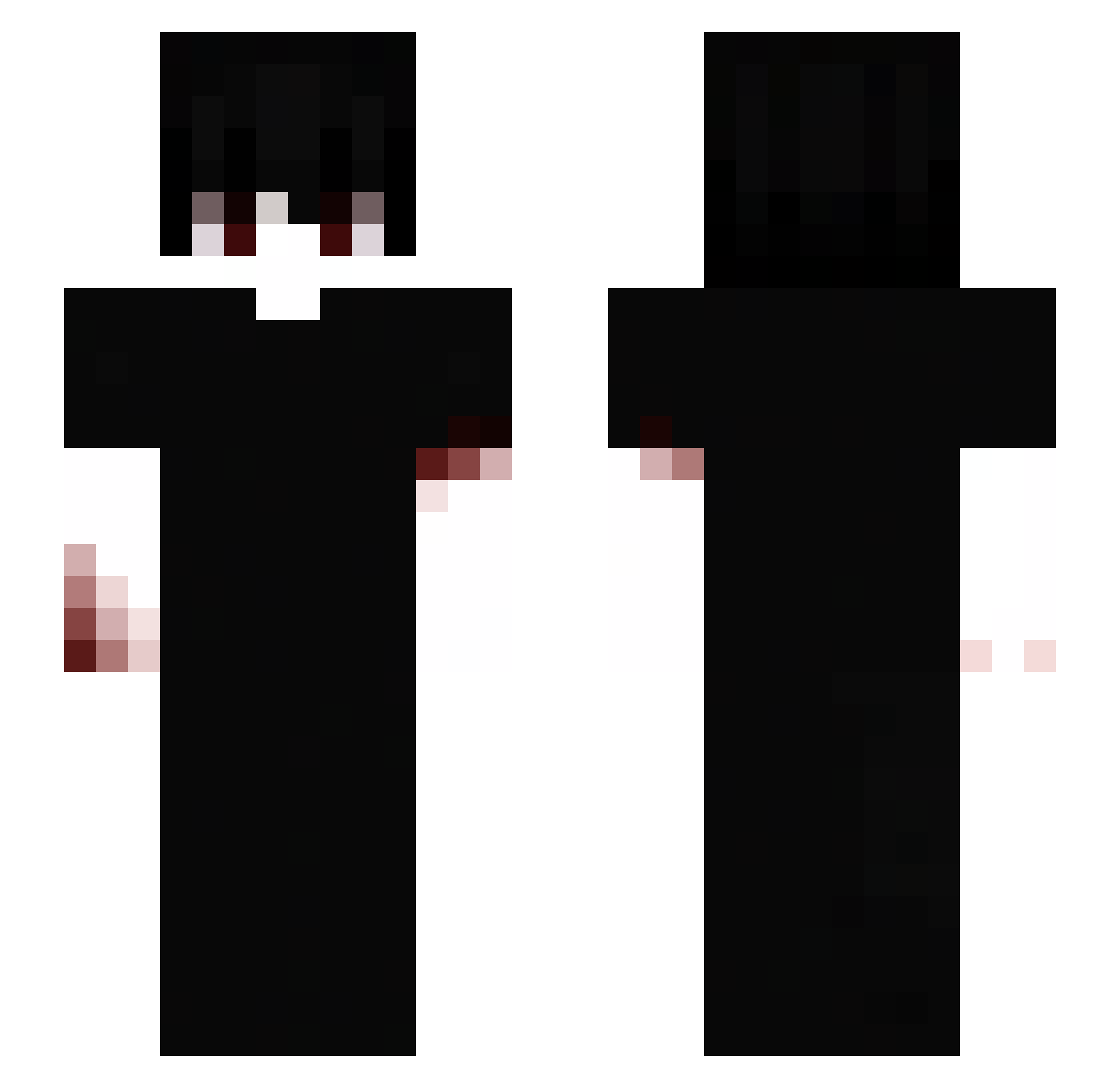 Xbqlh Minecraft skin, front and back view