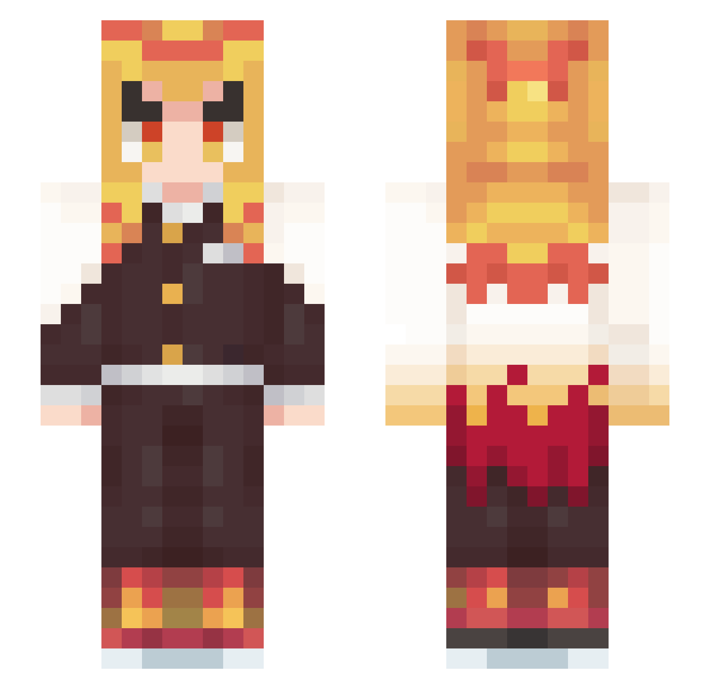 Jere310 Minecraft skin, front and back view