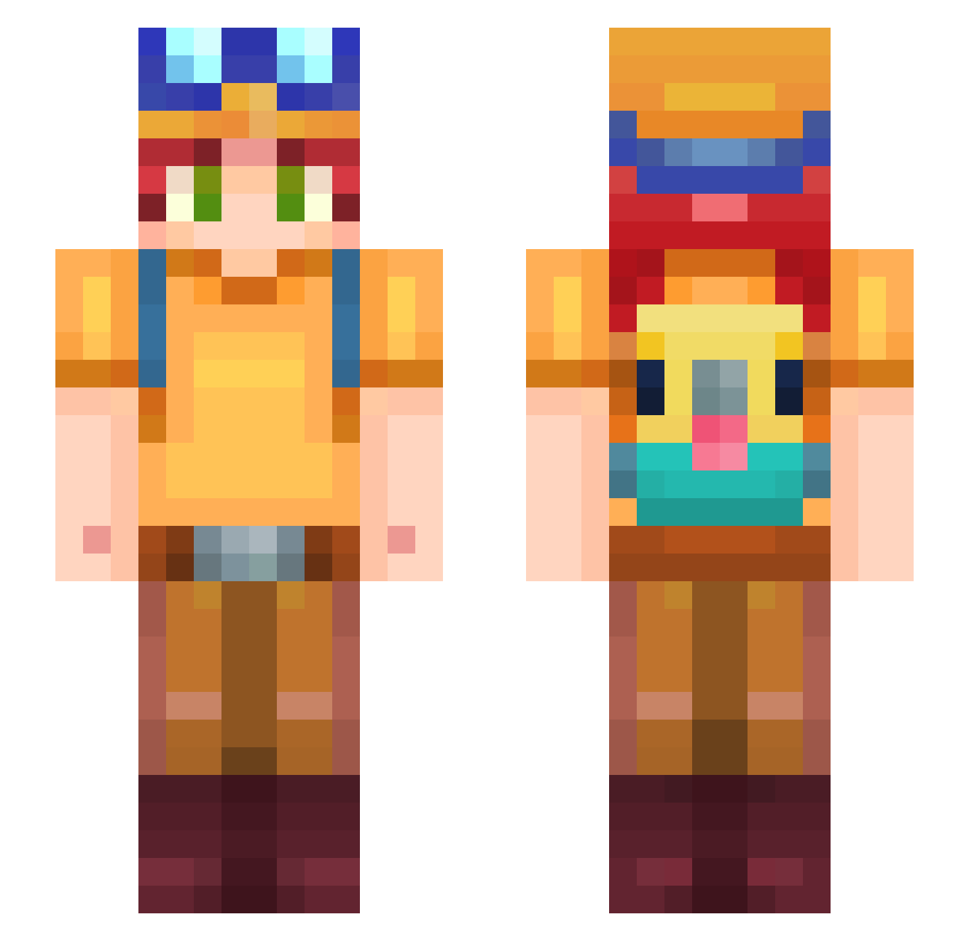 JoaoK_K Minecraft skin, front and back view
