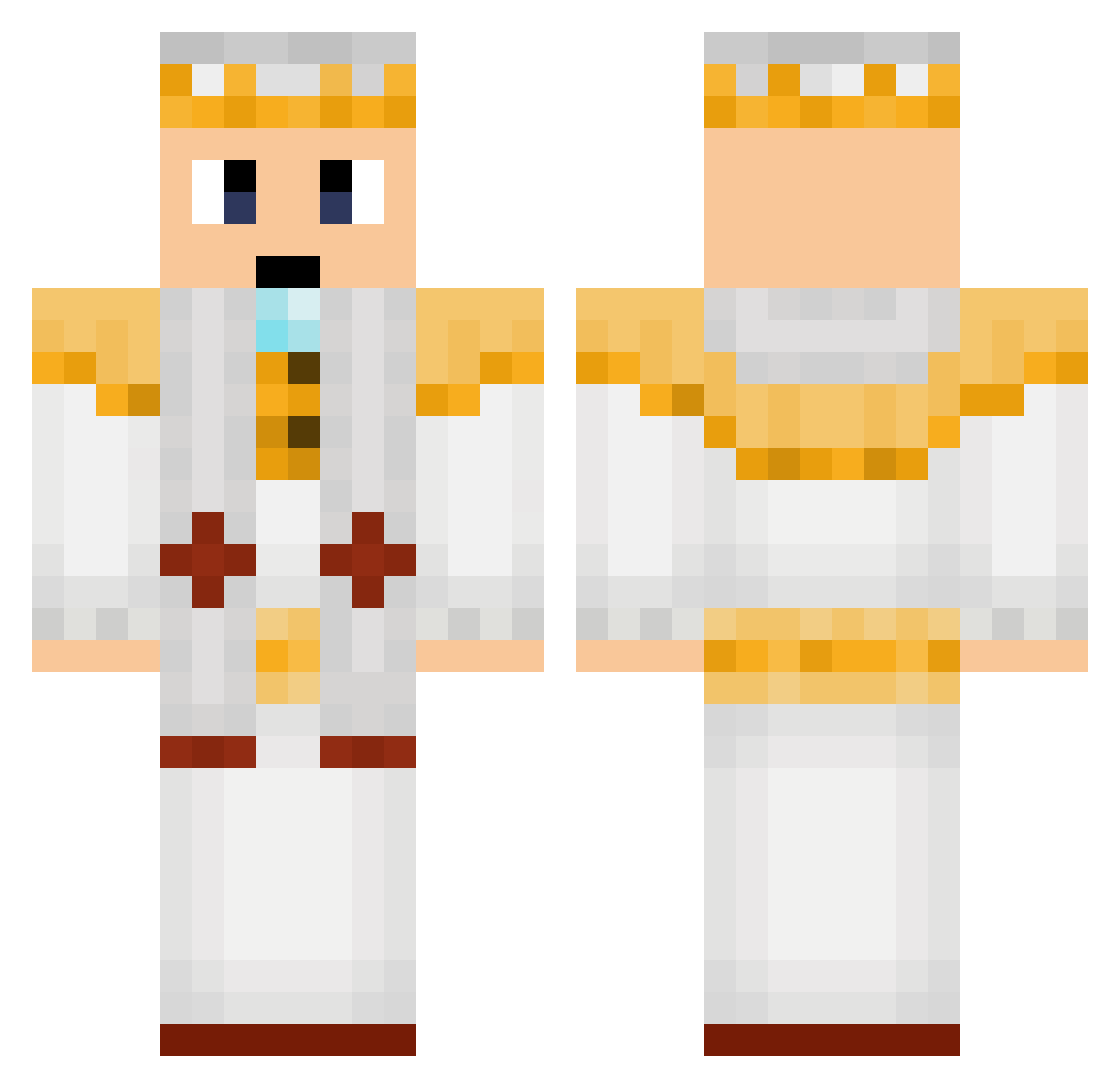 Chipsandgwonk Minecraft skin, front and back view