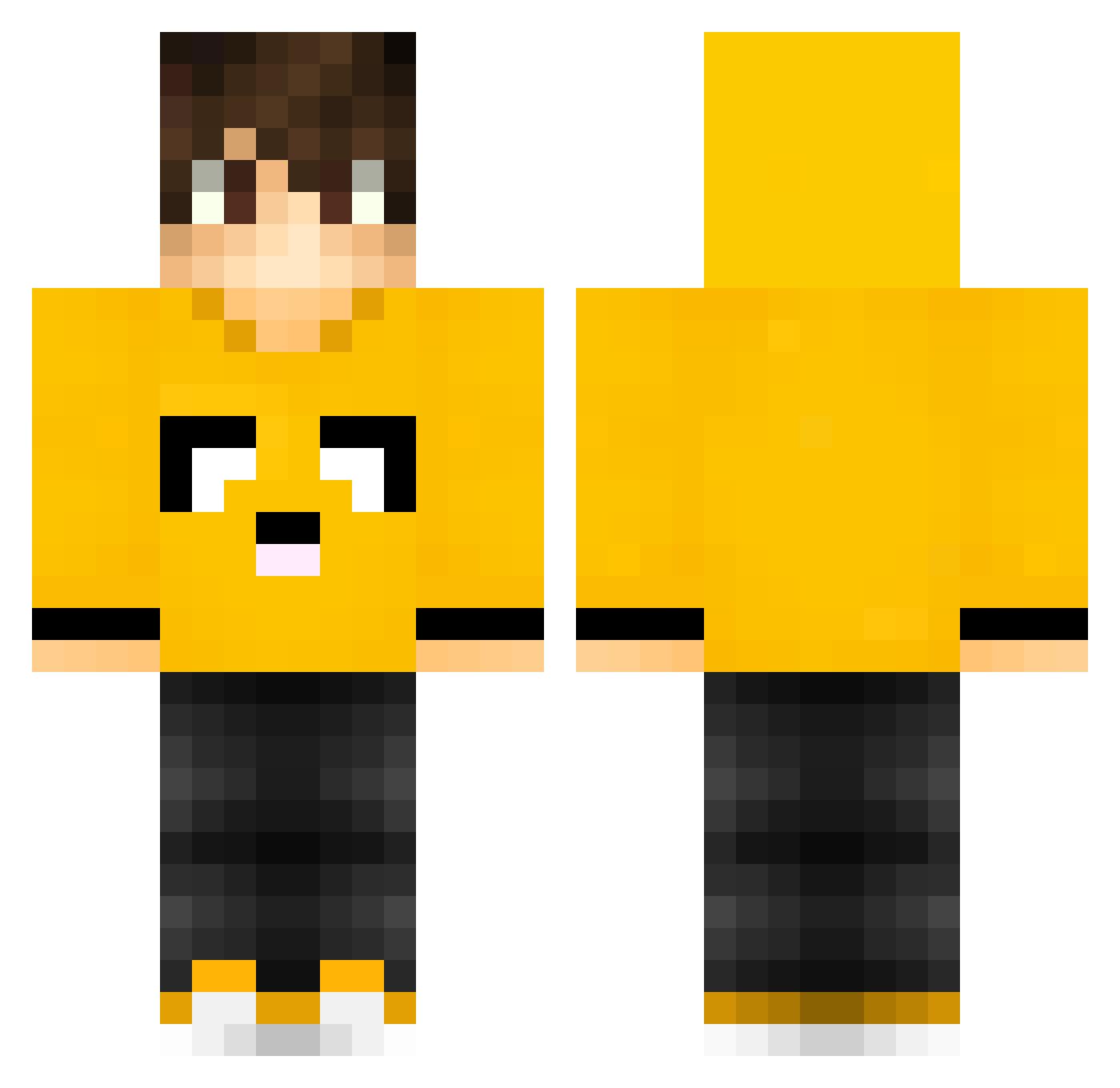 Efesee Minecraft skin, front and back view