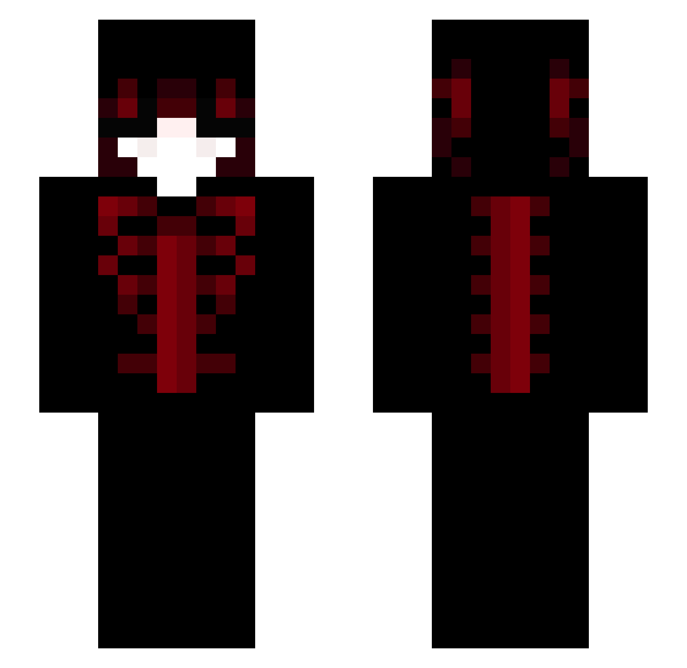 Ventrad Minecraft skin, front and back view