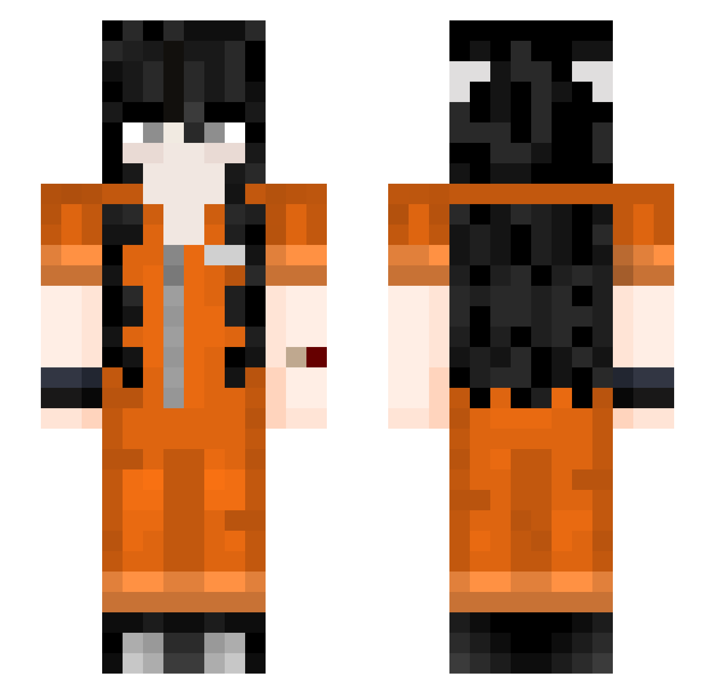 moonwolf596 Minecraft skin, front and back view