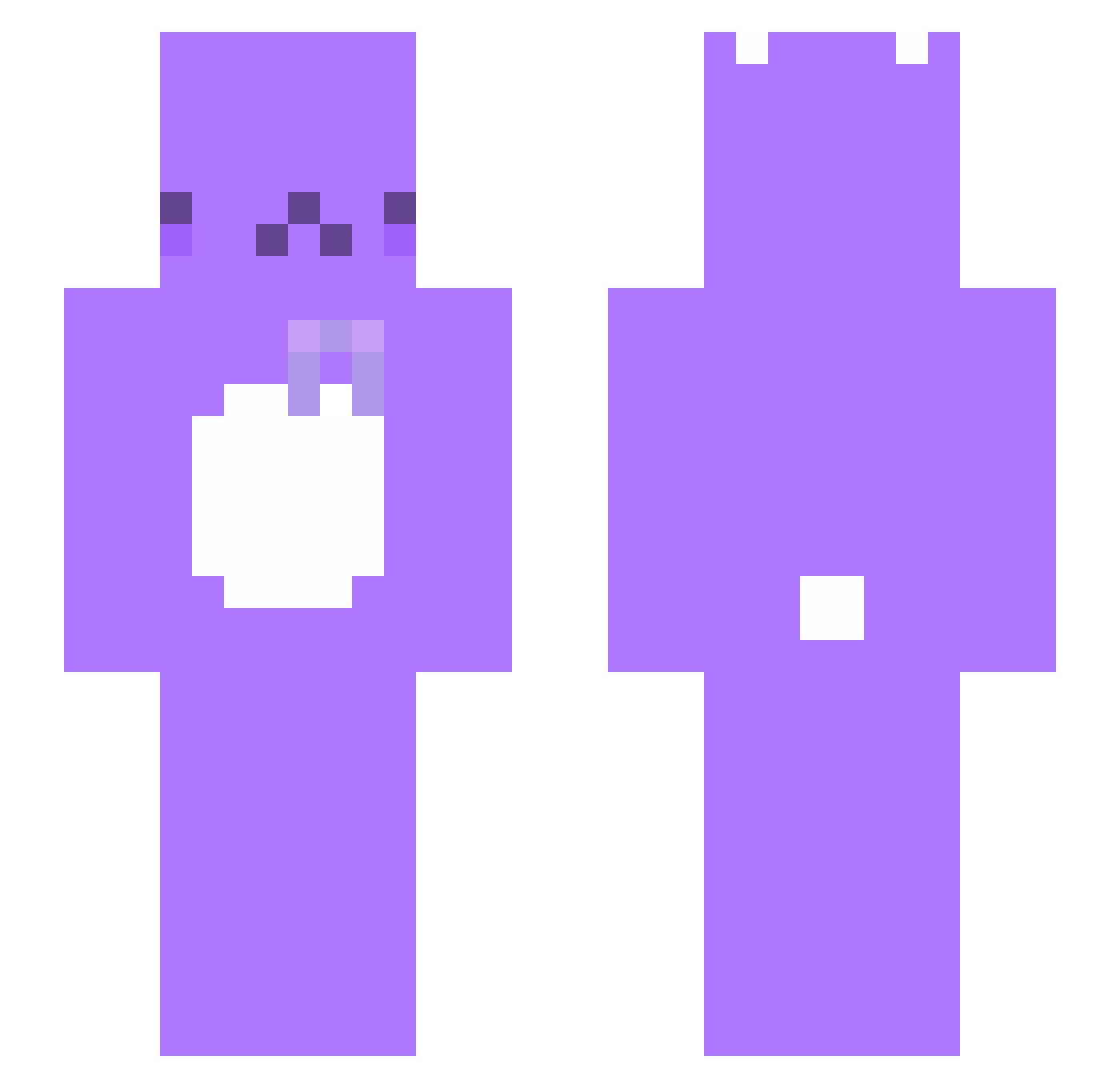 Zartigooner67 Minecraft skin, front and back view