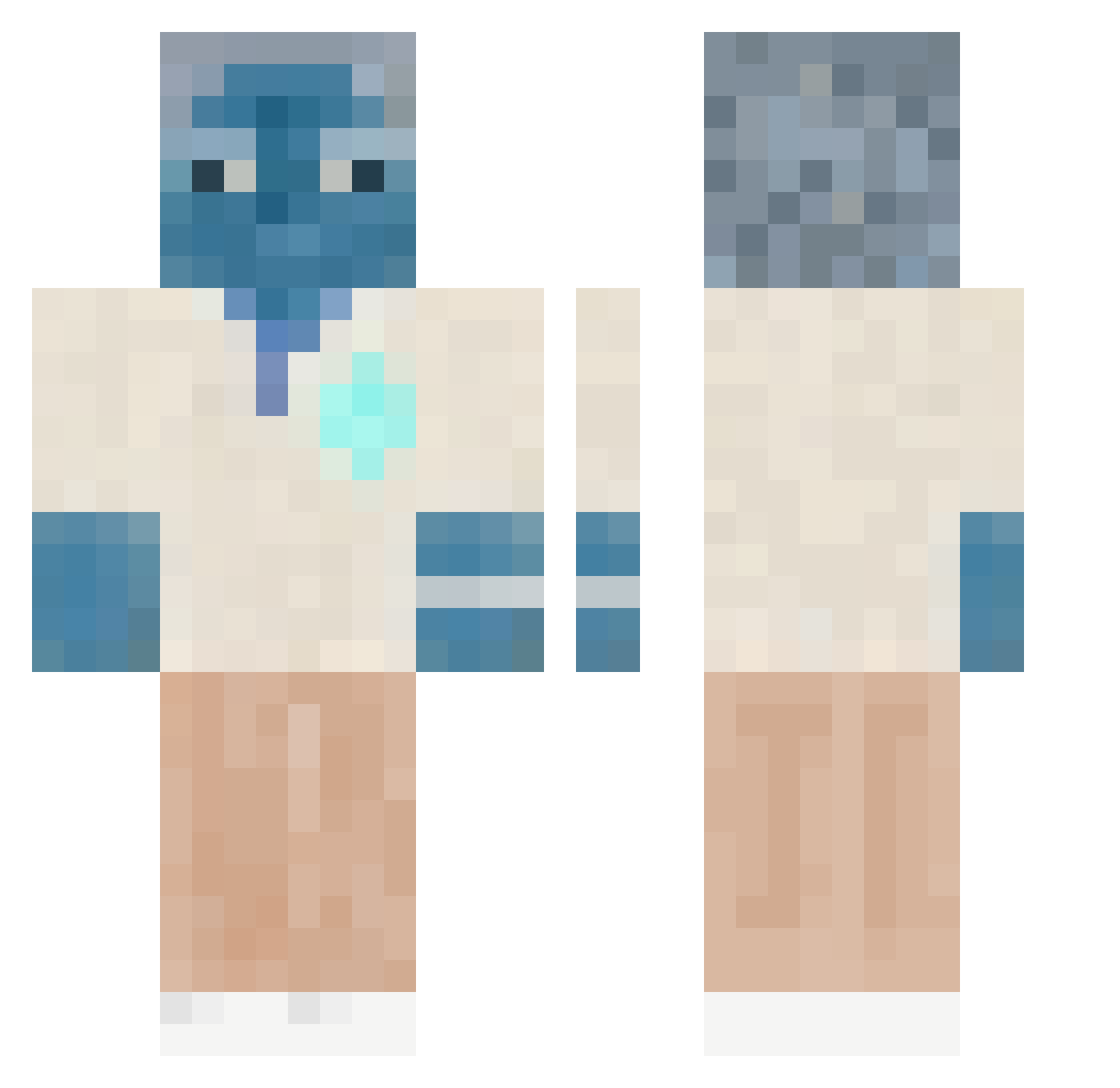 Ripostar Minecraft skin, front and back view