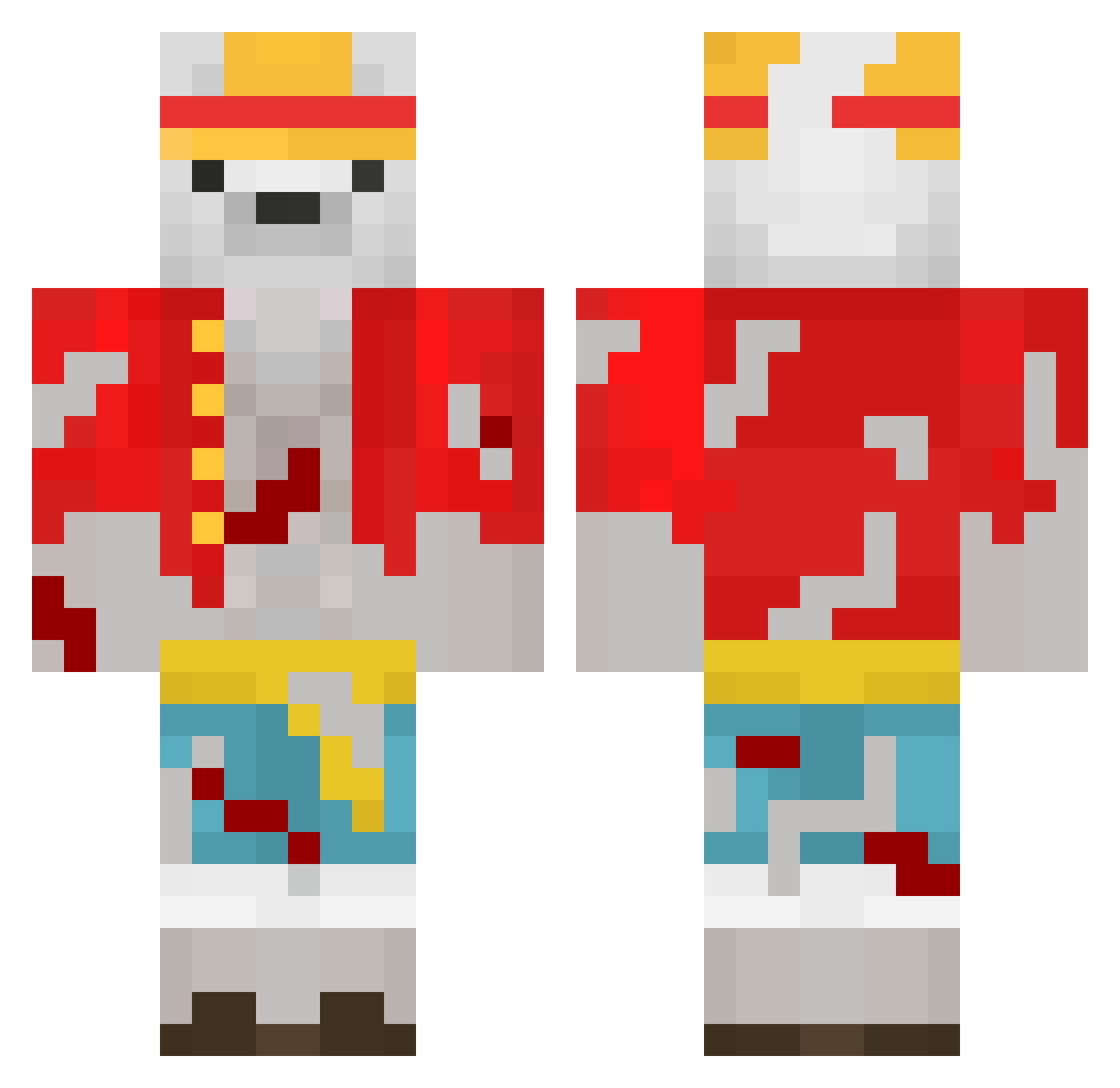 vibinlol Minecraft skin, front and back view
