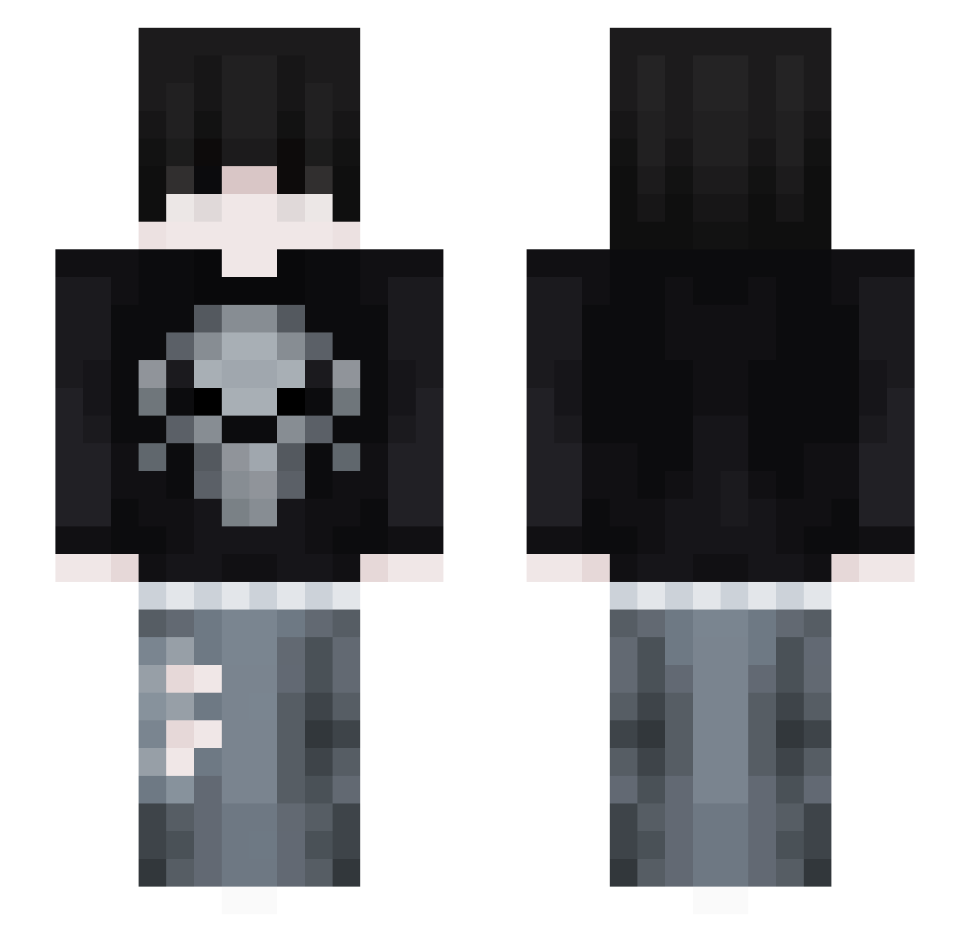 trusteee Minecraft skin, front and back view