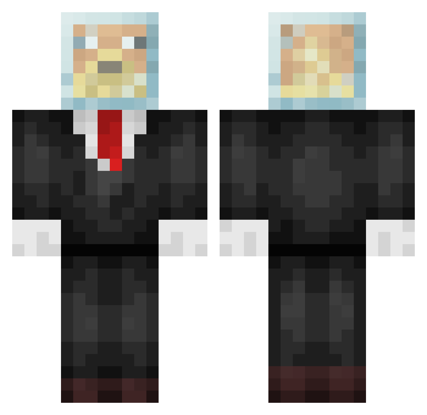 Savage348488 Minecraft skin, front and back view