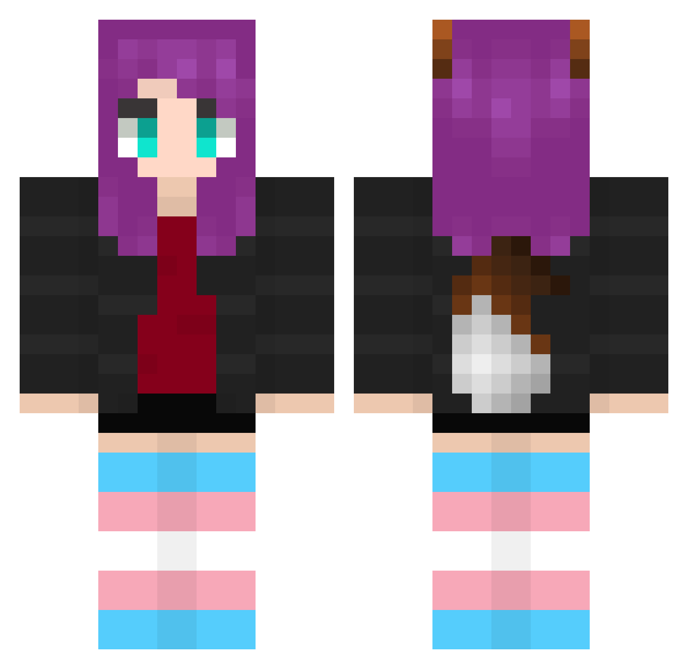 TheDapperAgent Minecraft skin, front and back view