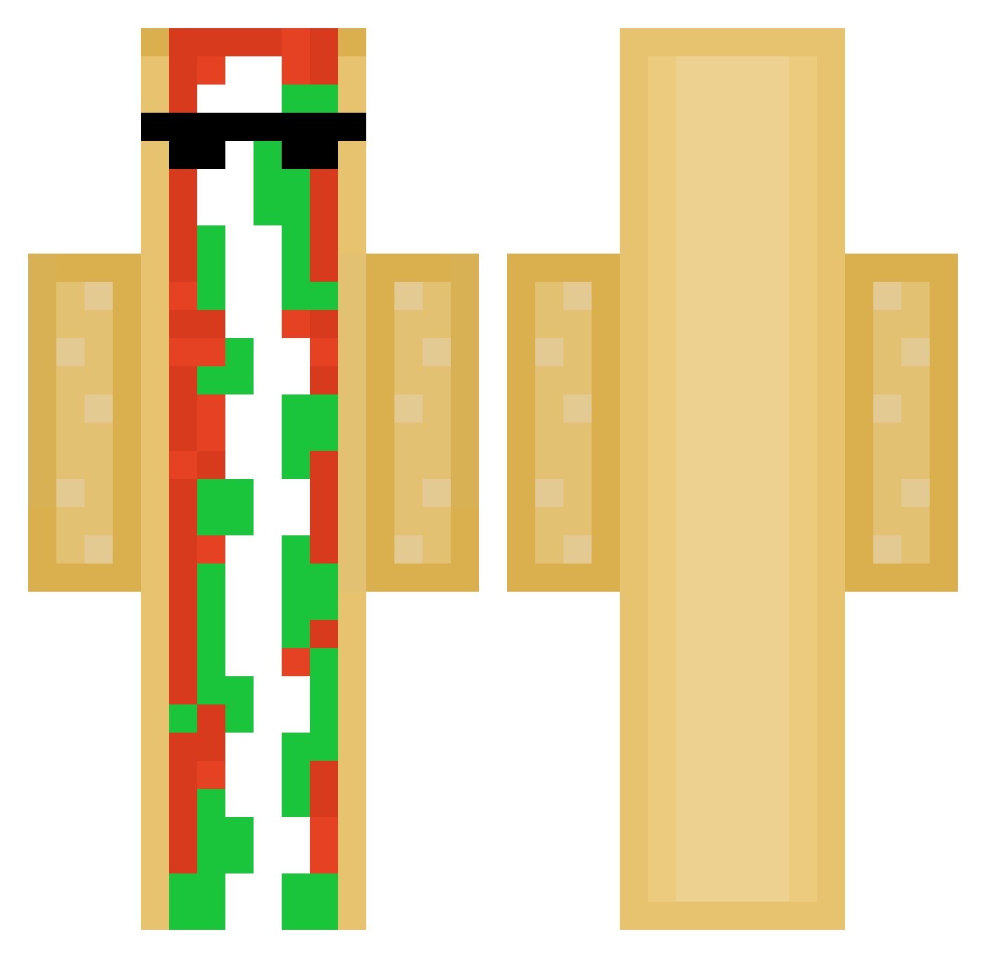 MaayanF Minecraft skin, front and back view