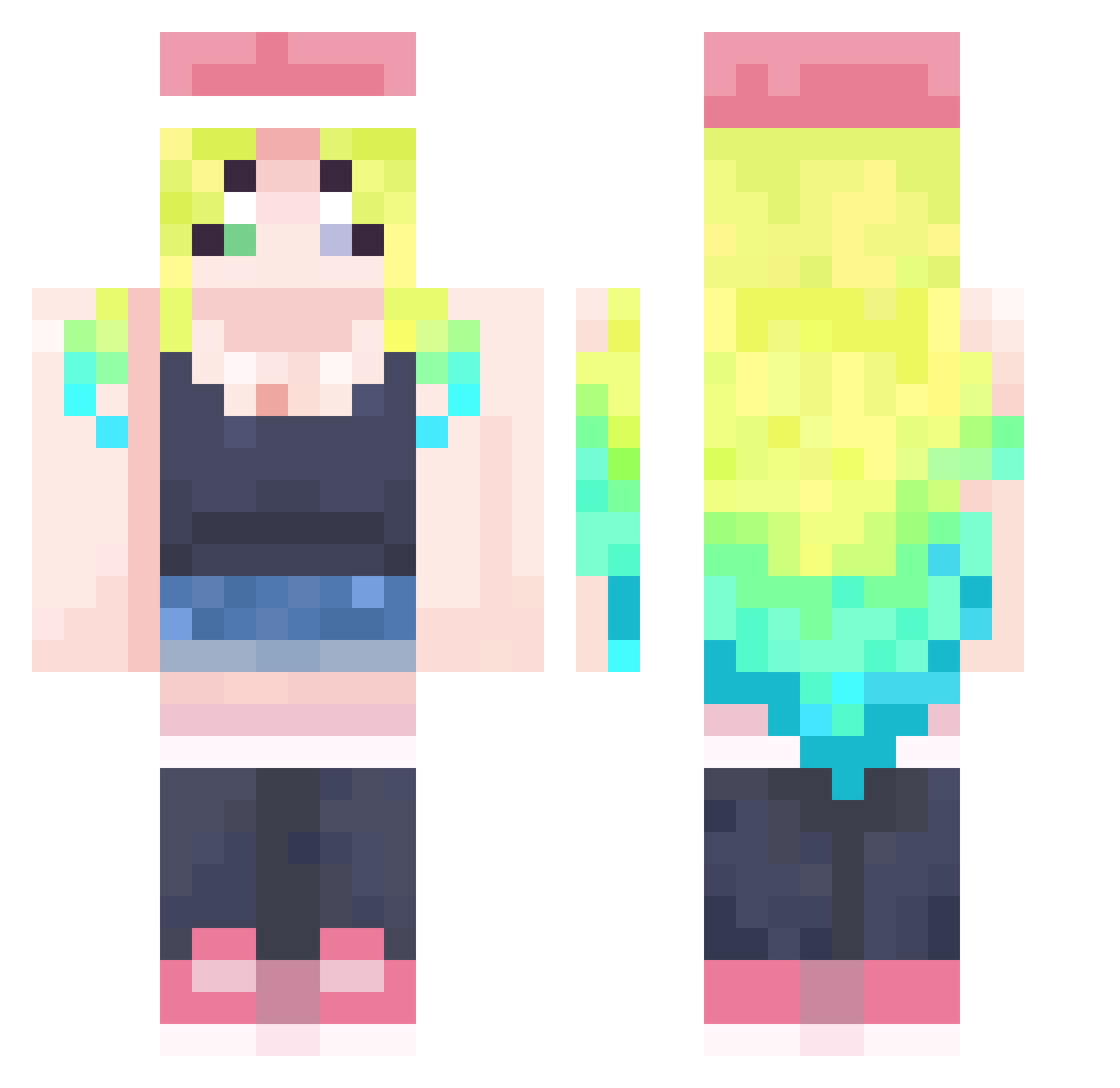 Zyphyus Minecraft skin, front and back view