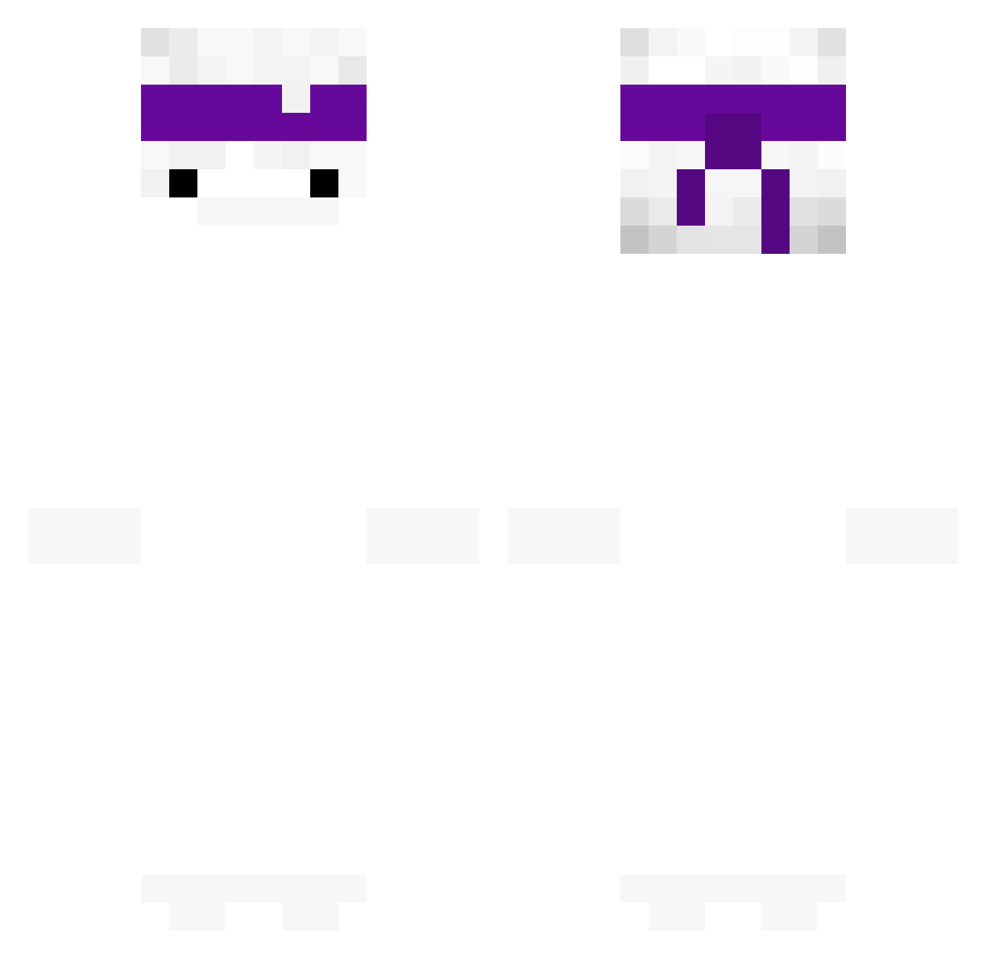 Rohey Minecraft skin, front and back view