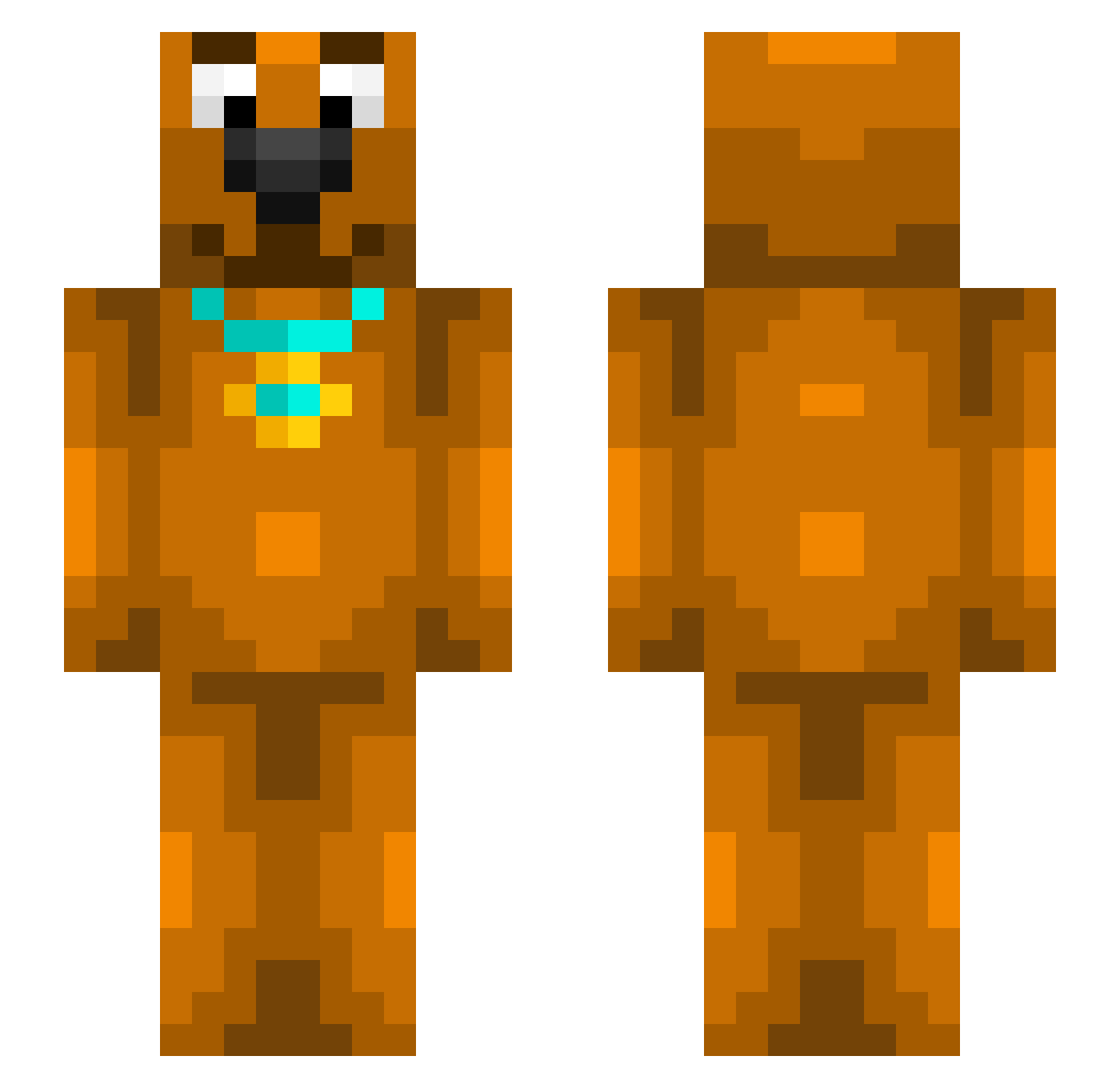 _difficultyBot_ Minecraft skin, front and back view