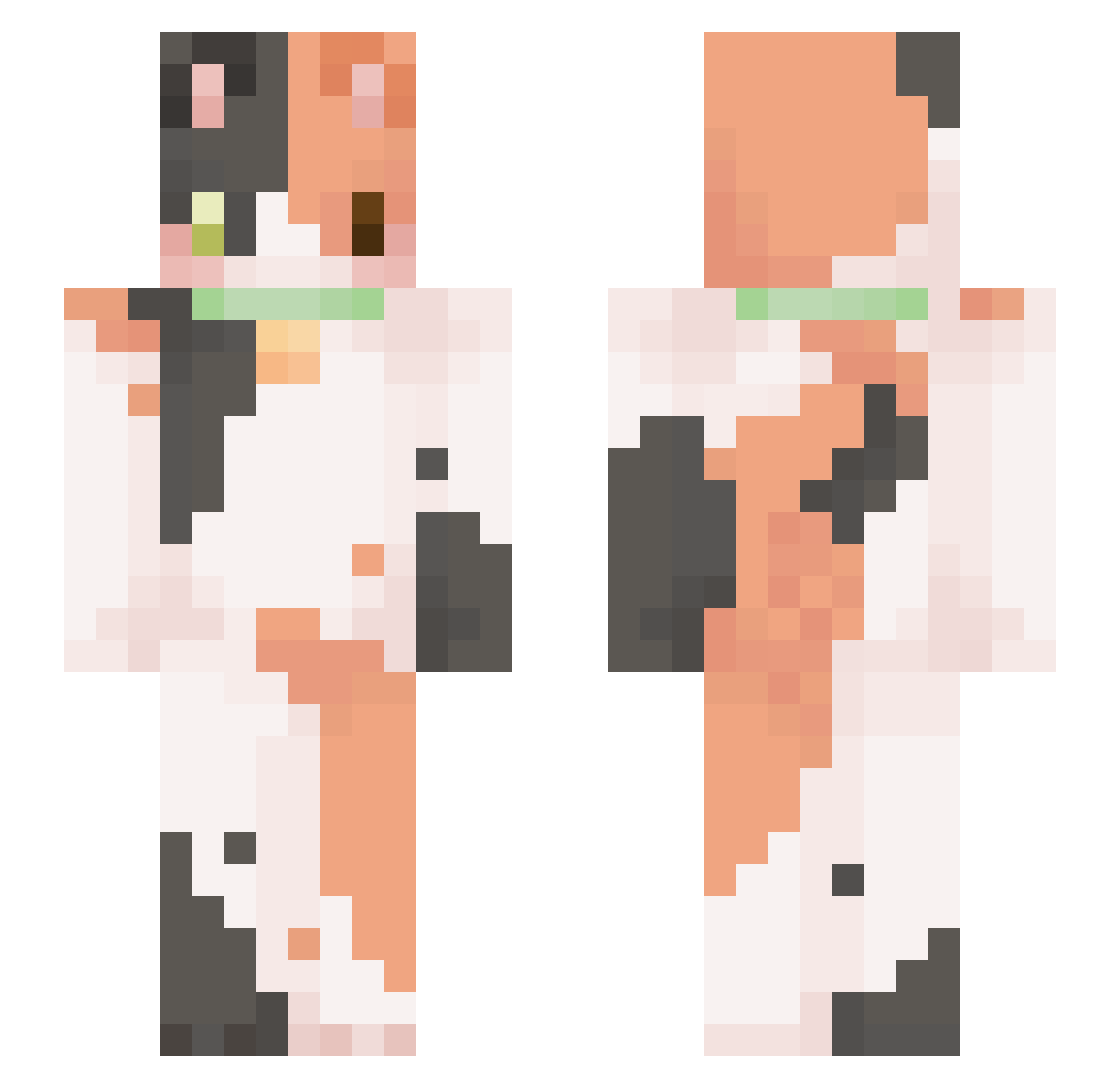 BeCat10 Minecraft skin, front and back view
