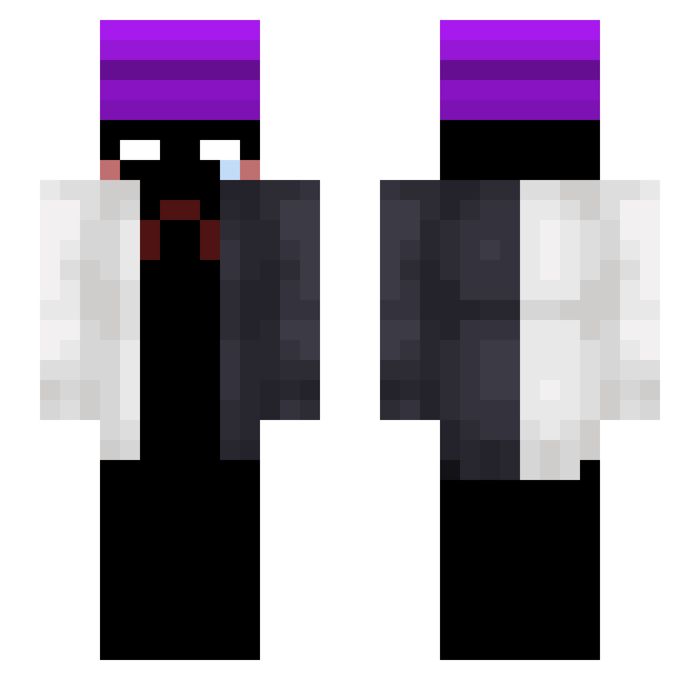 uwiy Minecraft skin, front and back view