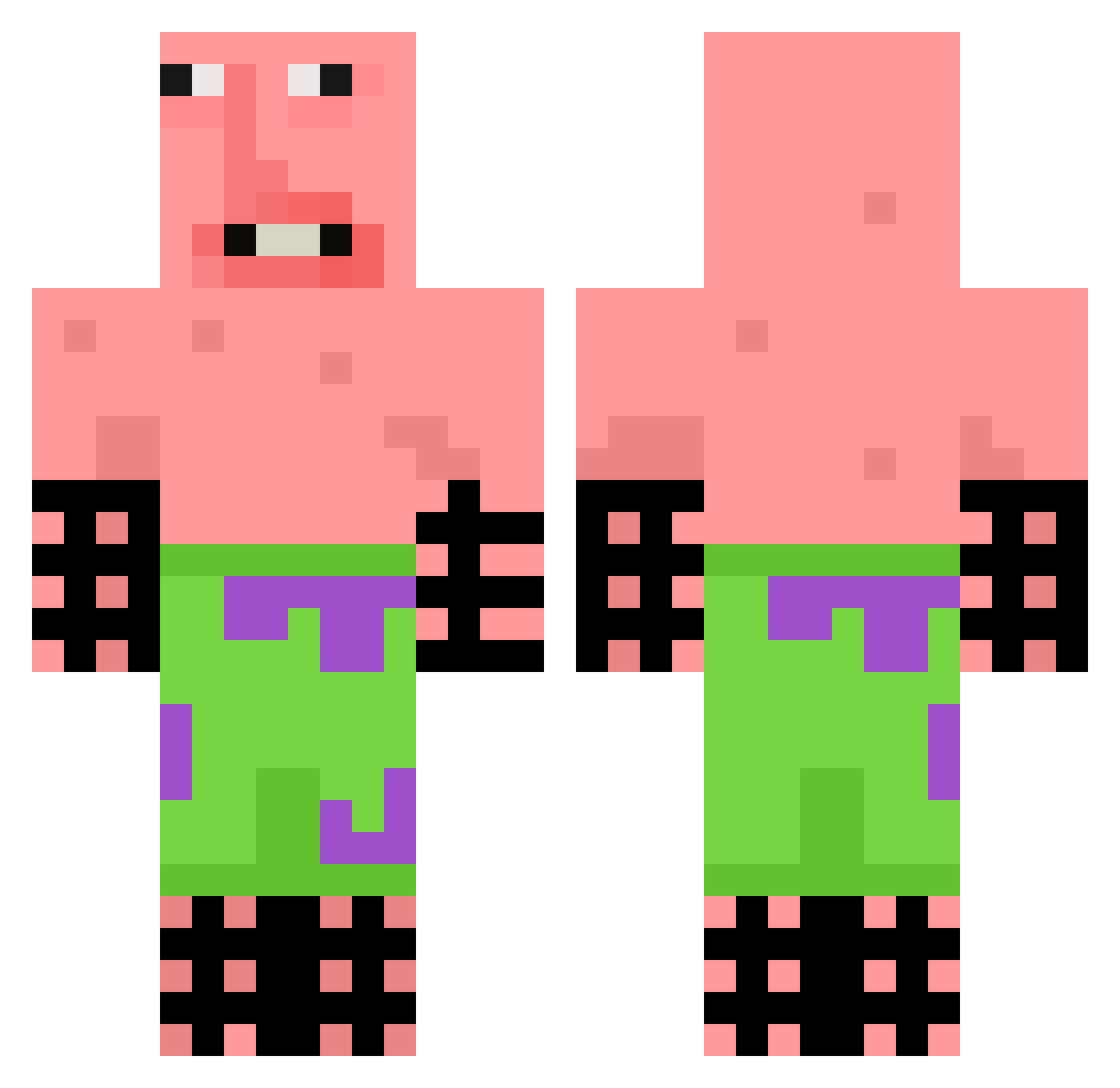 TP77_ Minecraft skin, front and back view