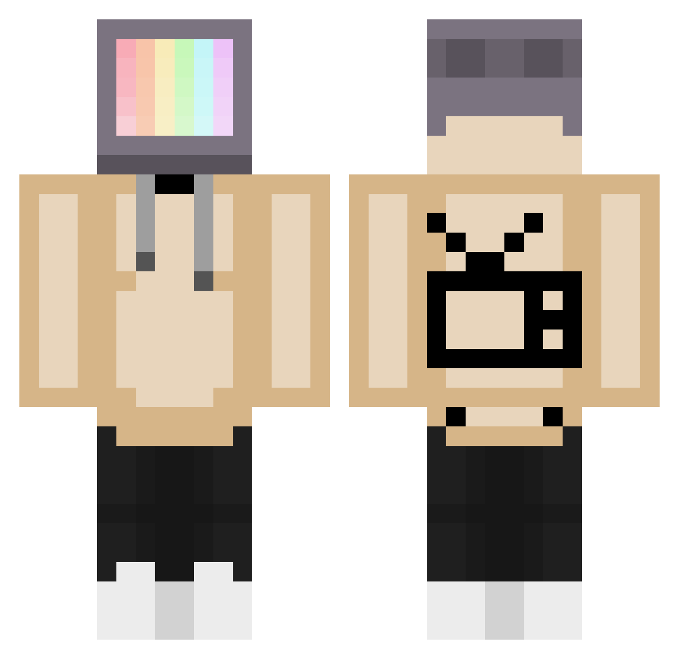 DugAmSuchten Minecraft skin, front and back view