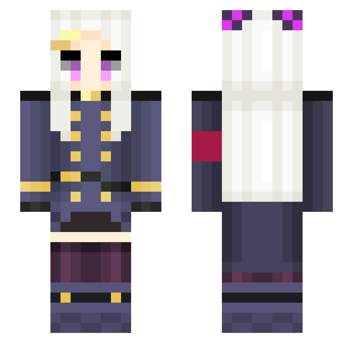chuila_hinata Minecraft skin, front and back view