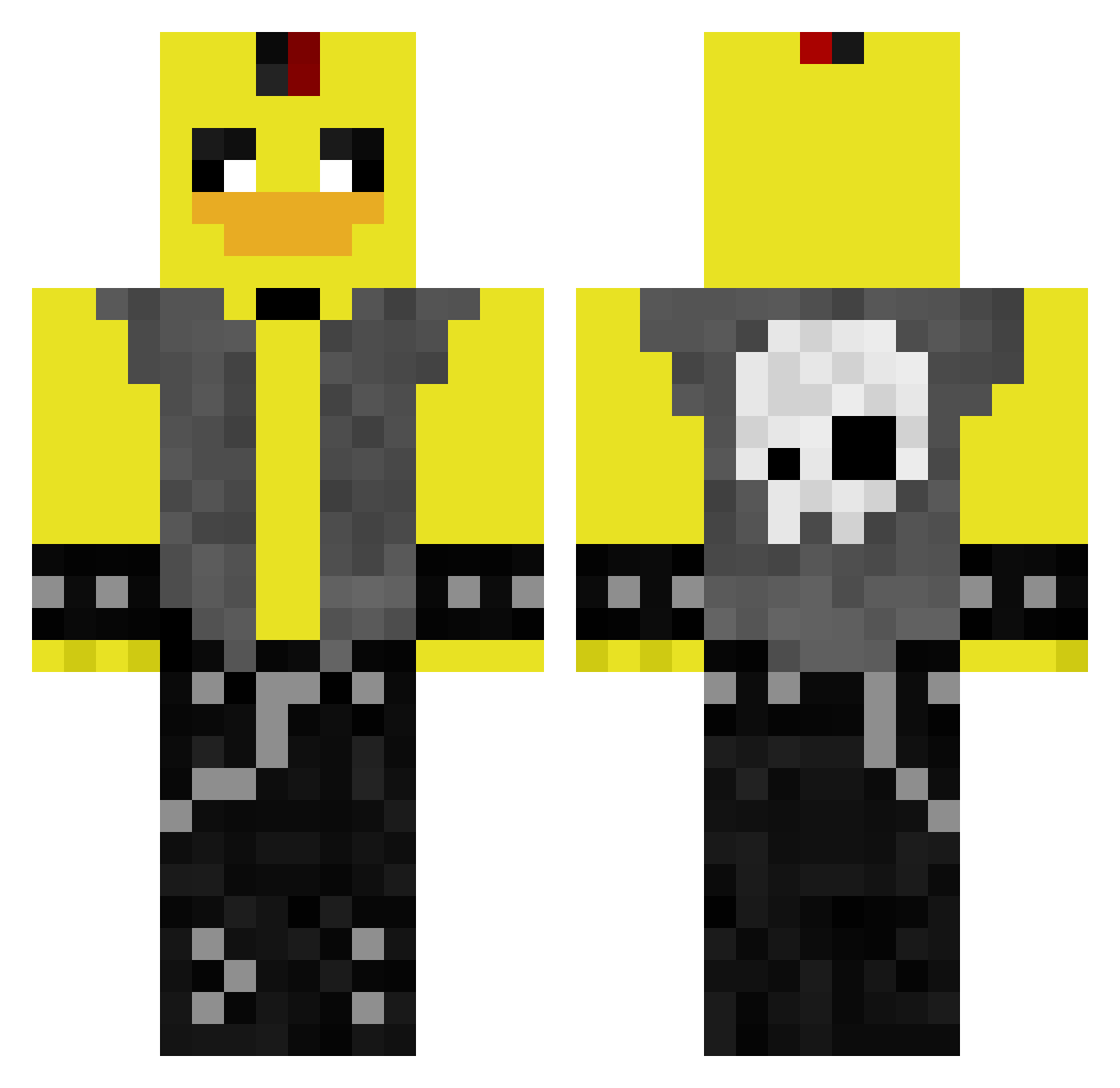 BlackMamba759 Minecraft skin, front and back view