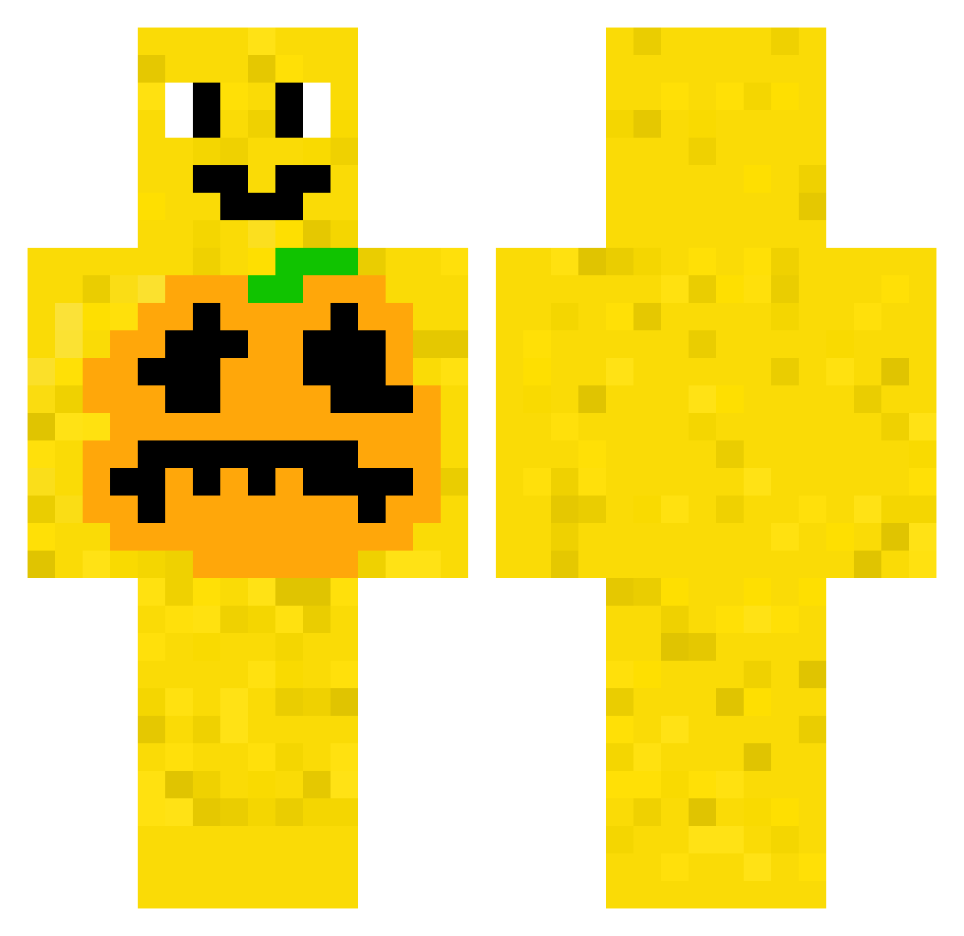 Biscuz Minecraft skin, front and back view