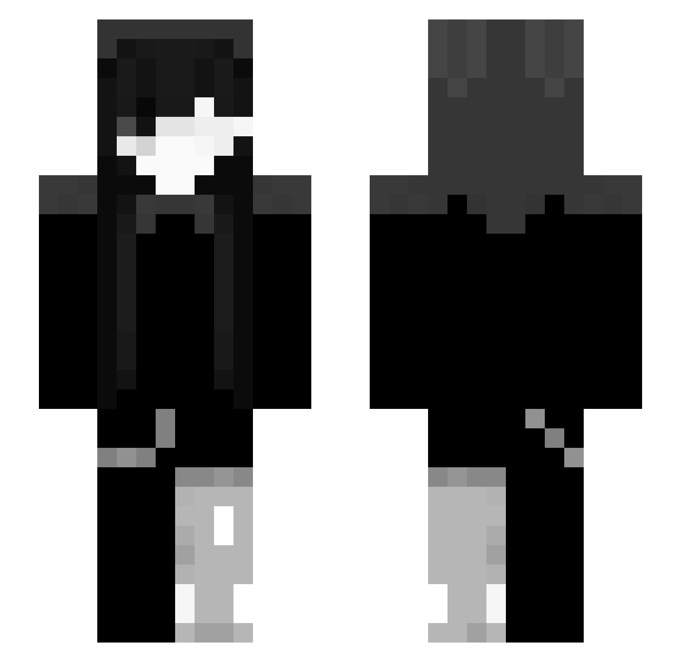 apraxic Minecraft skin, front and back view