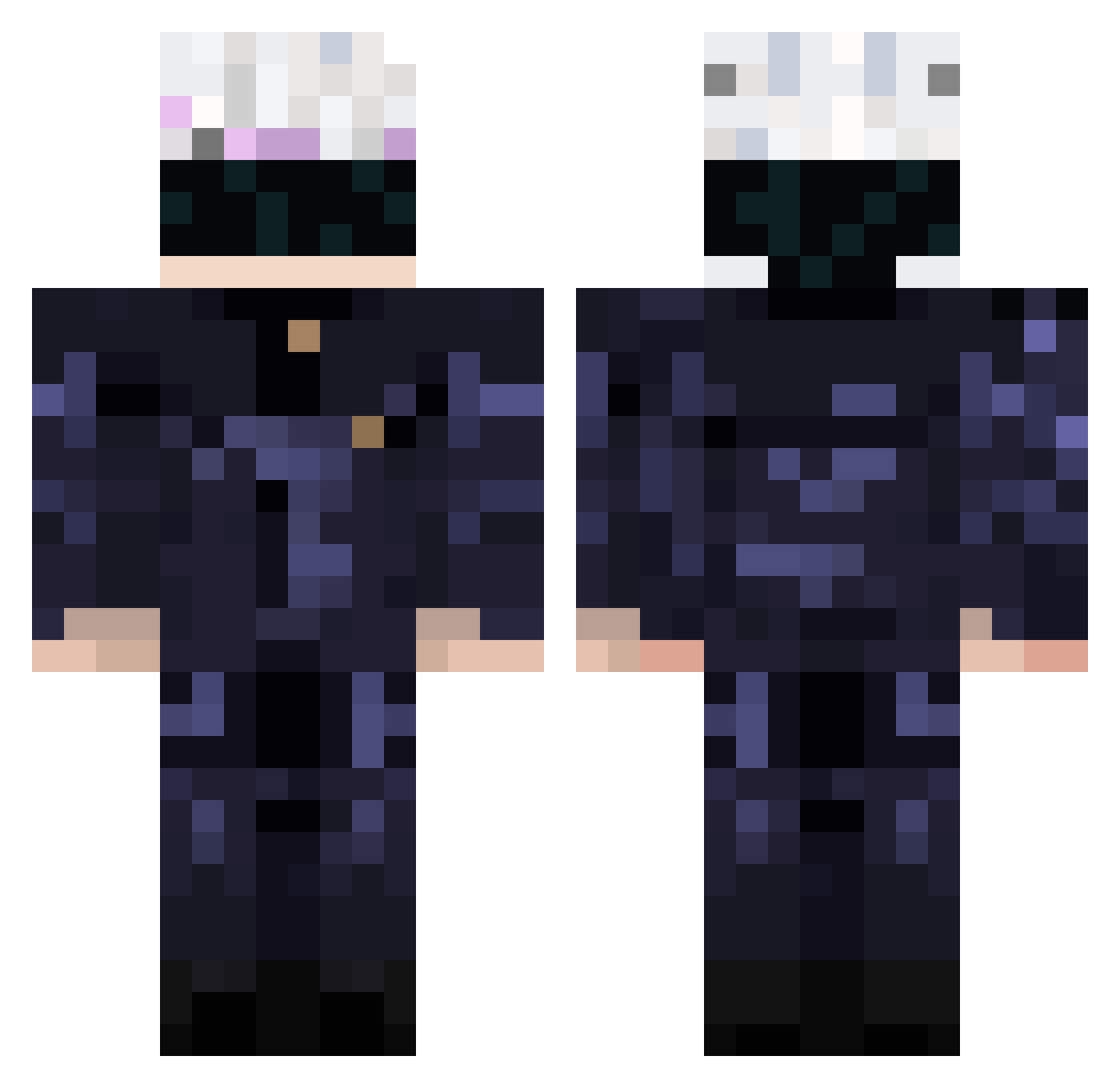 ZUNODO Minecraft skin, front and back view