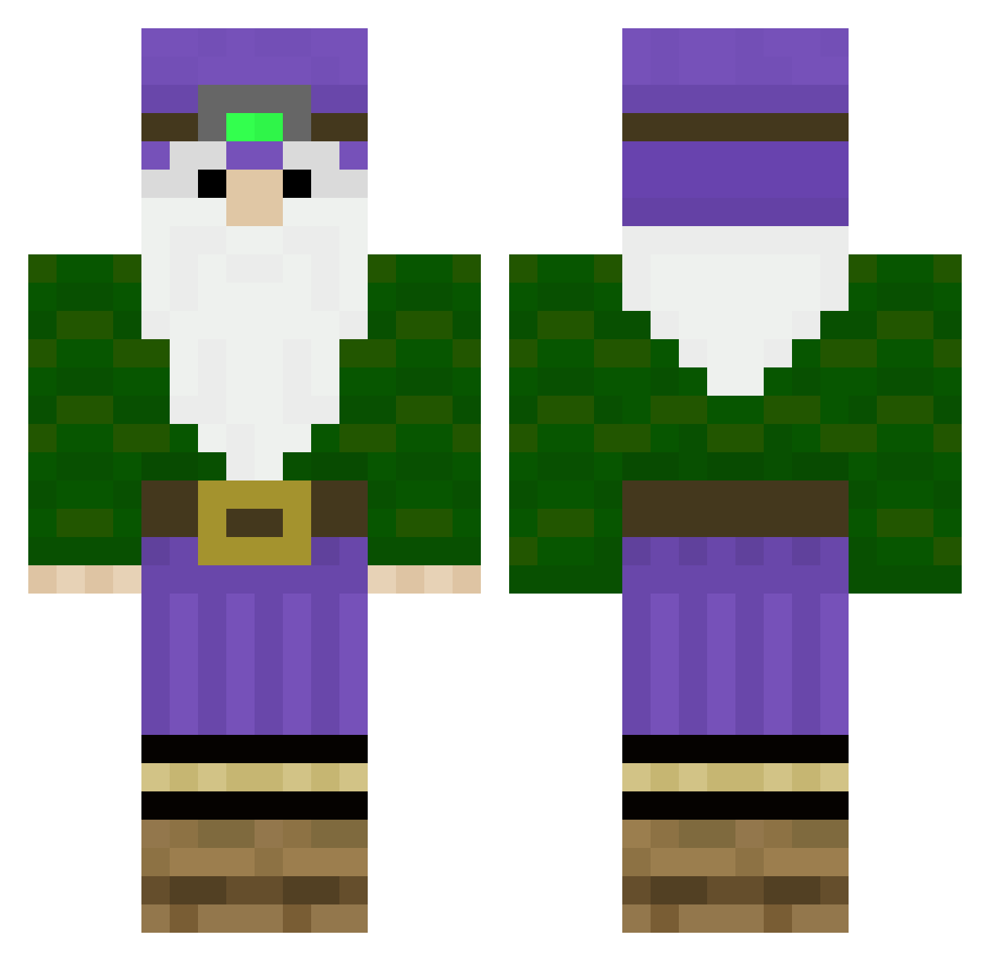 alexendar Minecraft skin, front and back view