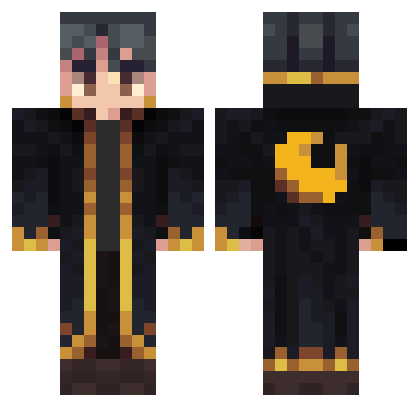 Atlazero Minecraft skin, front and back view