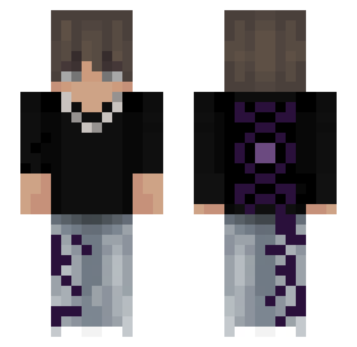 ZarlaczBrunatny_ Minecraft skin, front and back view