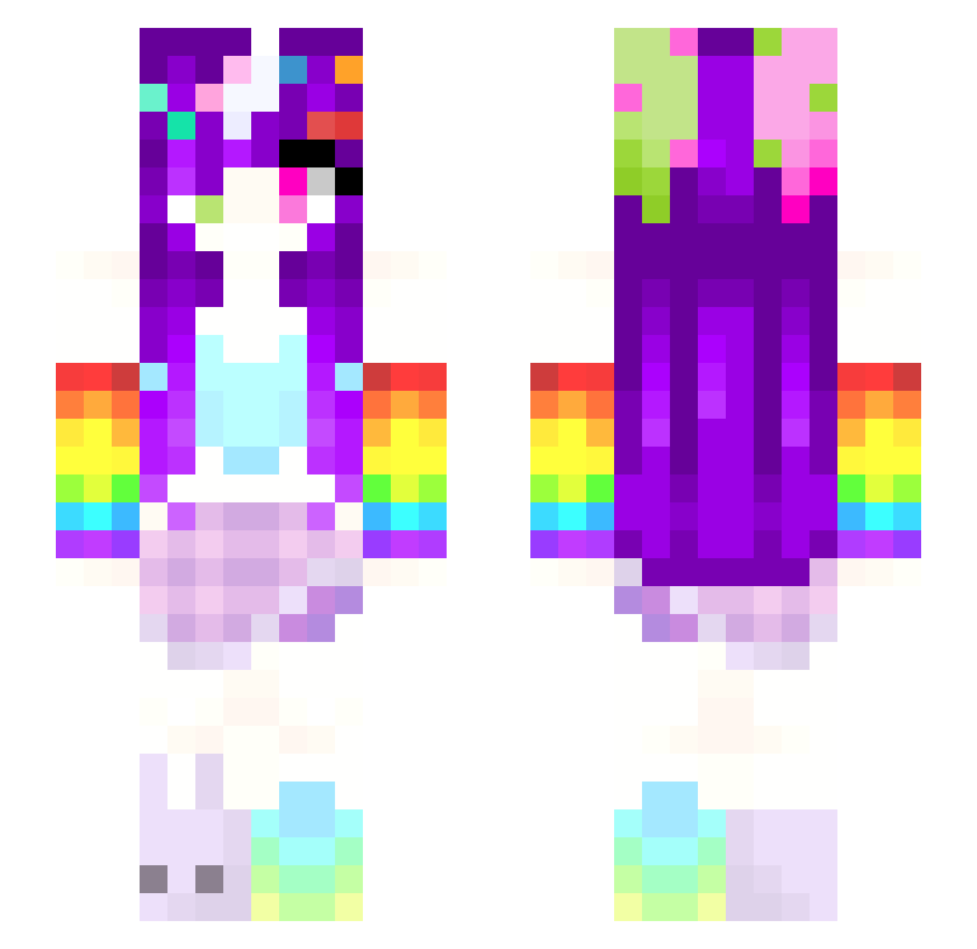 boba_duck Minecraft skin, front and back view