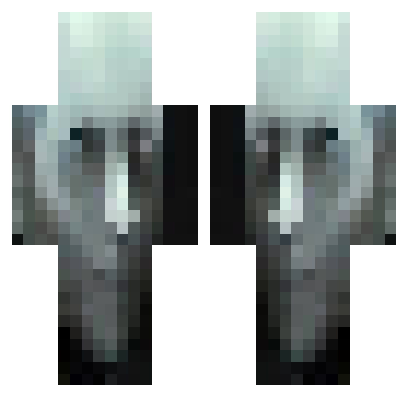ChalouLaye Minecraft skin, front and back view