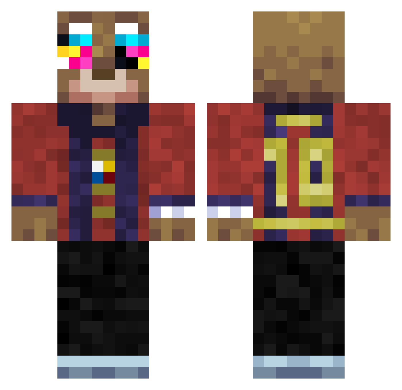 Patrix00017 Minecraft skin, front and back view