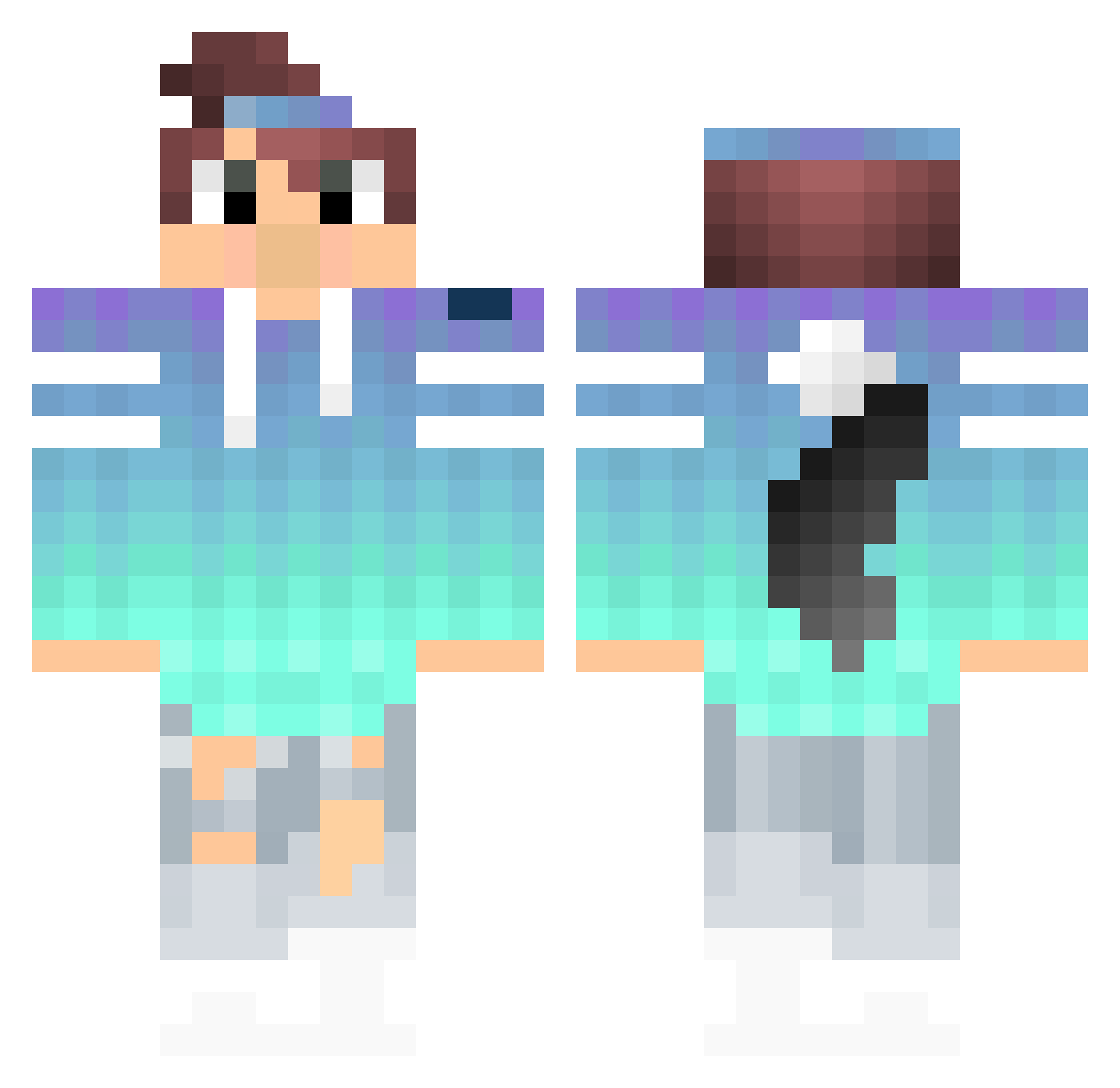 iGotSkill Minecraft skin, front and back view