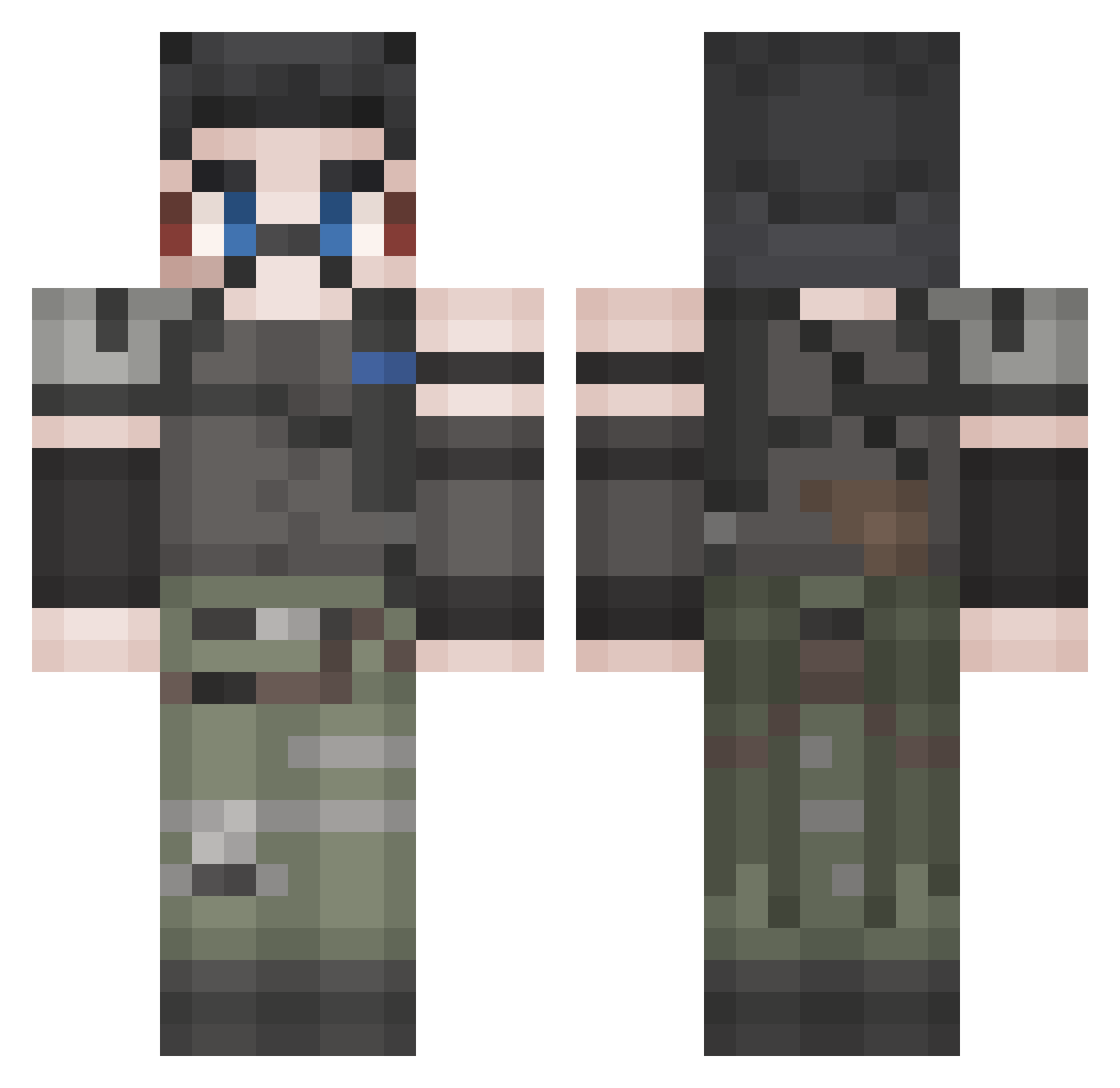 yeeeegooo Minecraft skin, front and back view