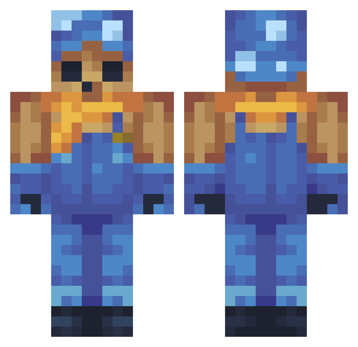 MacAttack927 Minecraft skin, front and back view